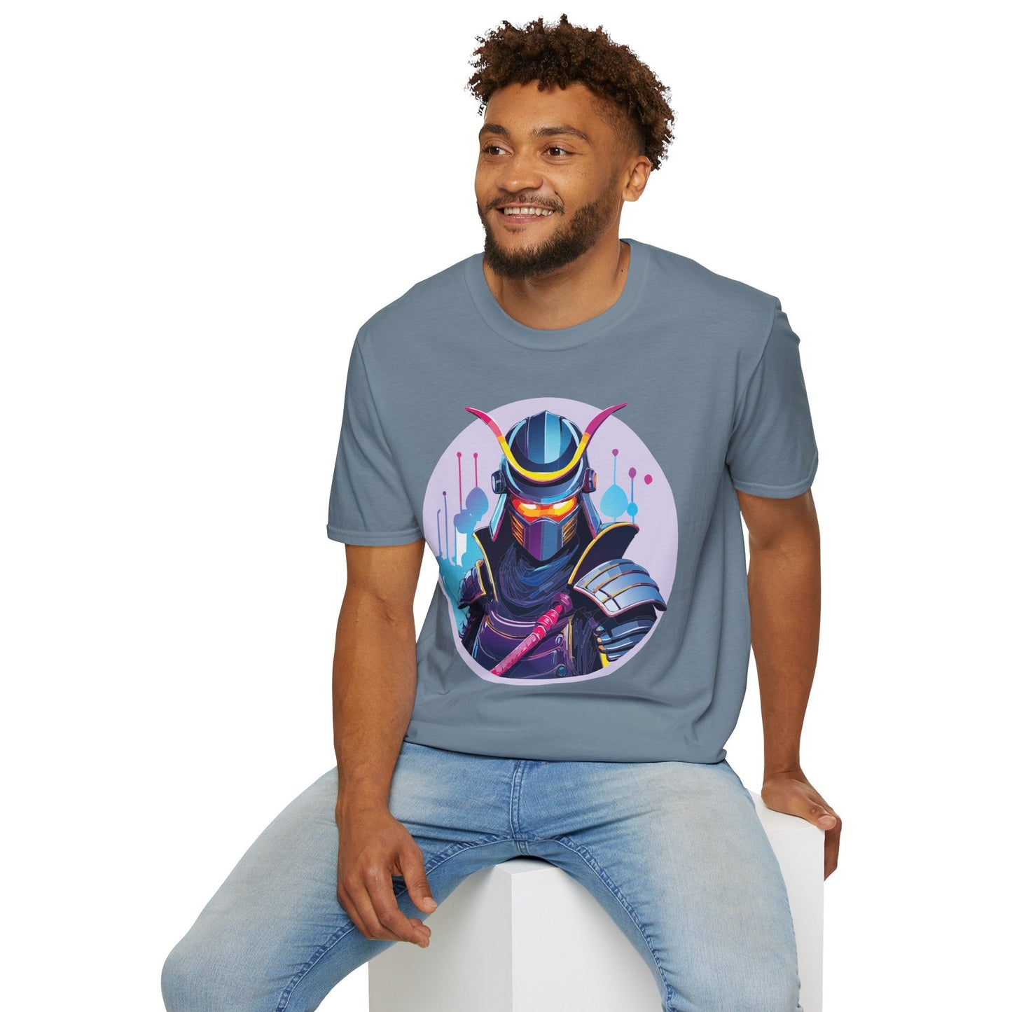 Unisex Samurai Shirt Gildan Softstyle Tee Hundred Percent Ring Spun Cotton Comfort