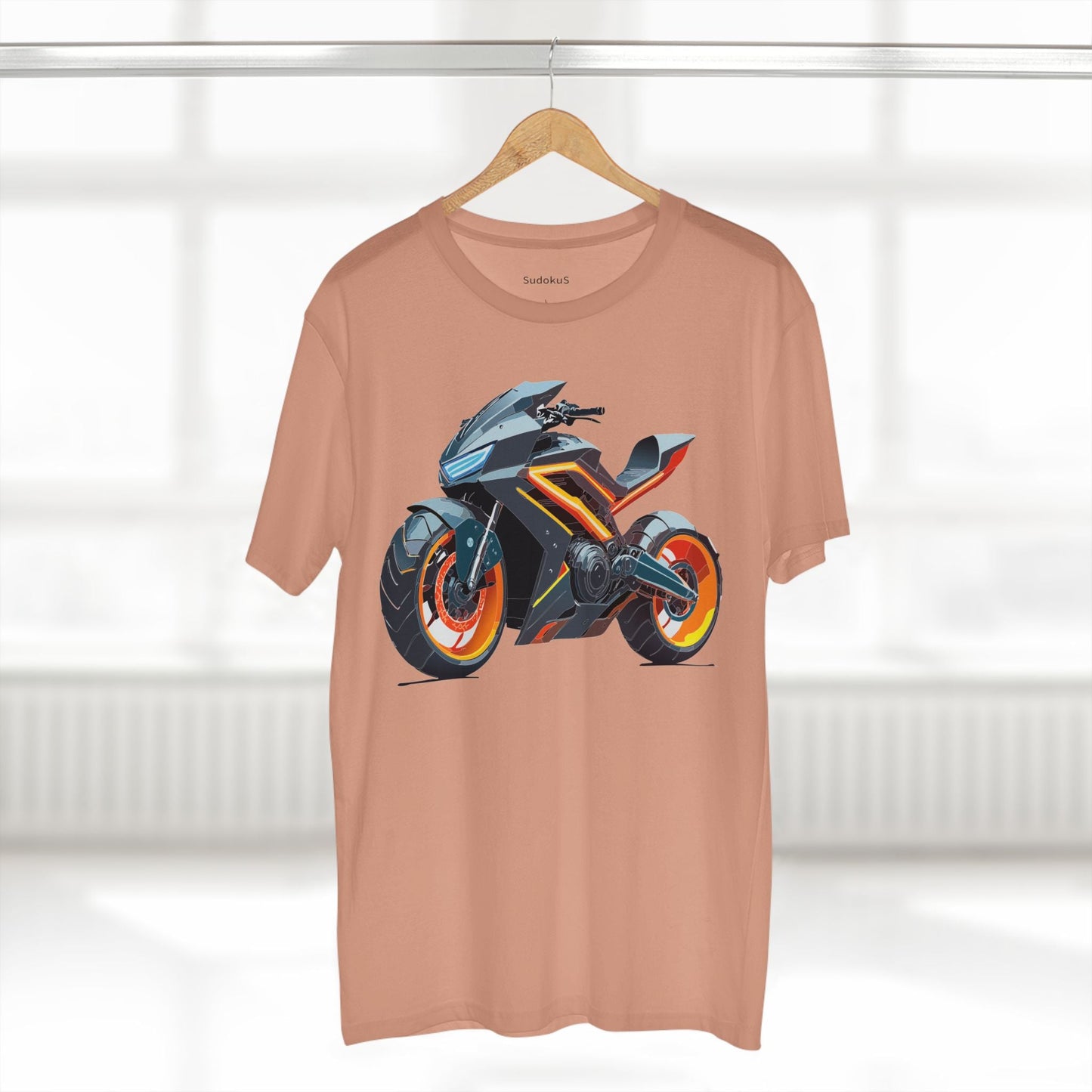 Moto Bike Graphic Unisex 100 Cotton Staple Tee 12