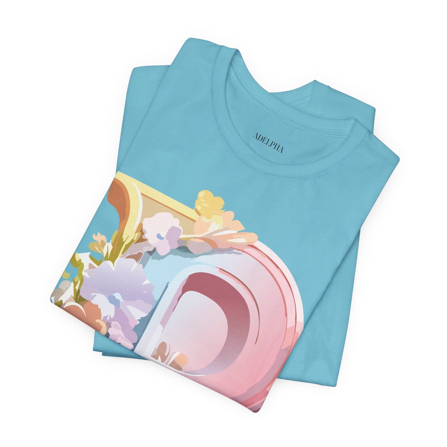 Adelpha Letter P Graphic Tee Unisex Vintage Inspired Art Design Jersey Short Sleeve Shirt
