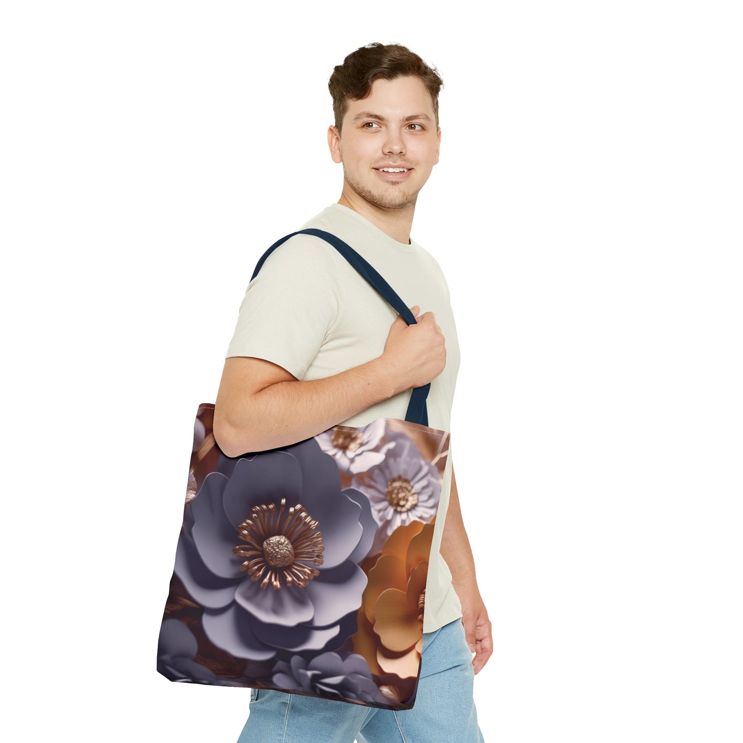 Canvas Bag with Floral Prints