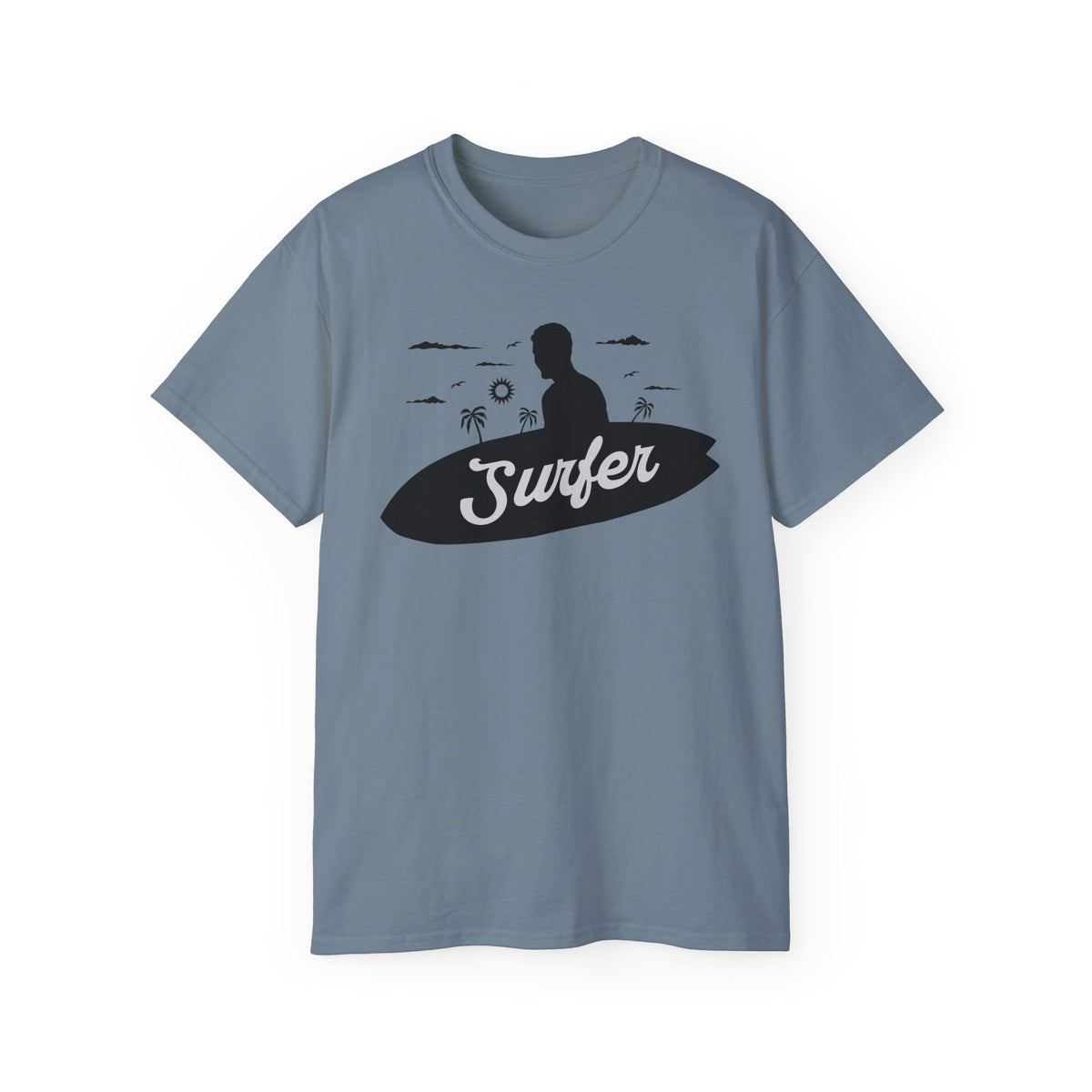 Surfer silhouette surfboard T-Shirt | Beach ocean waves design