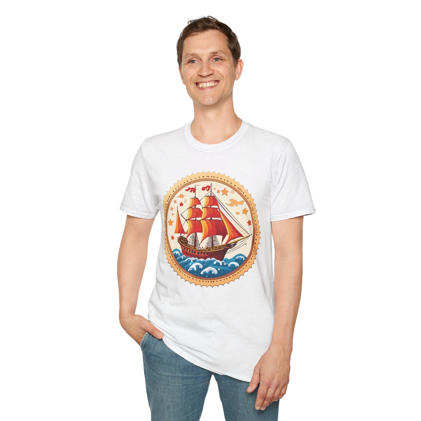 Ship T Shirts Frigate Vessel Tee Shirt Unisex Short Sleeve Gildan Softstyle 100 Percent Cotton