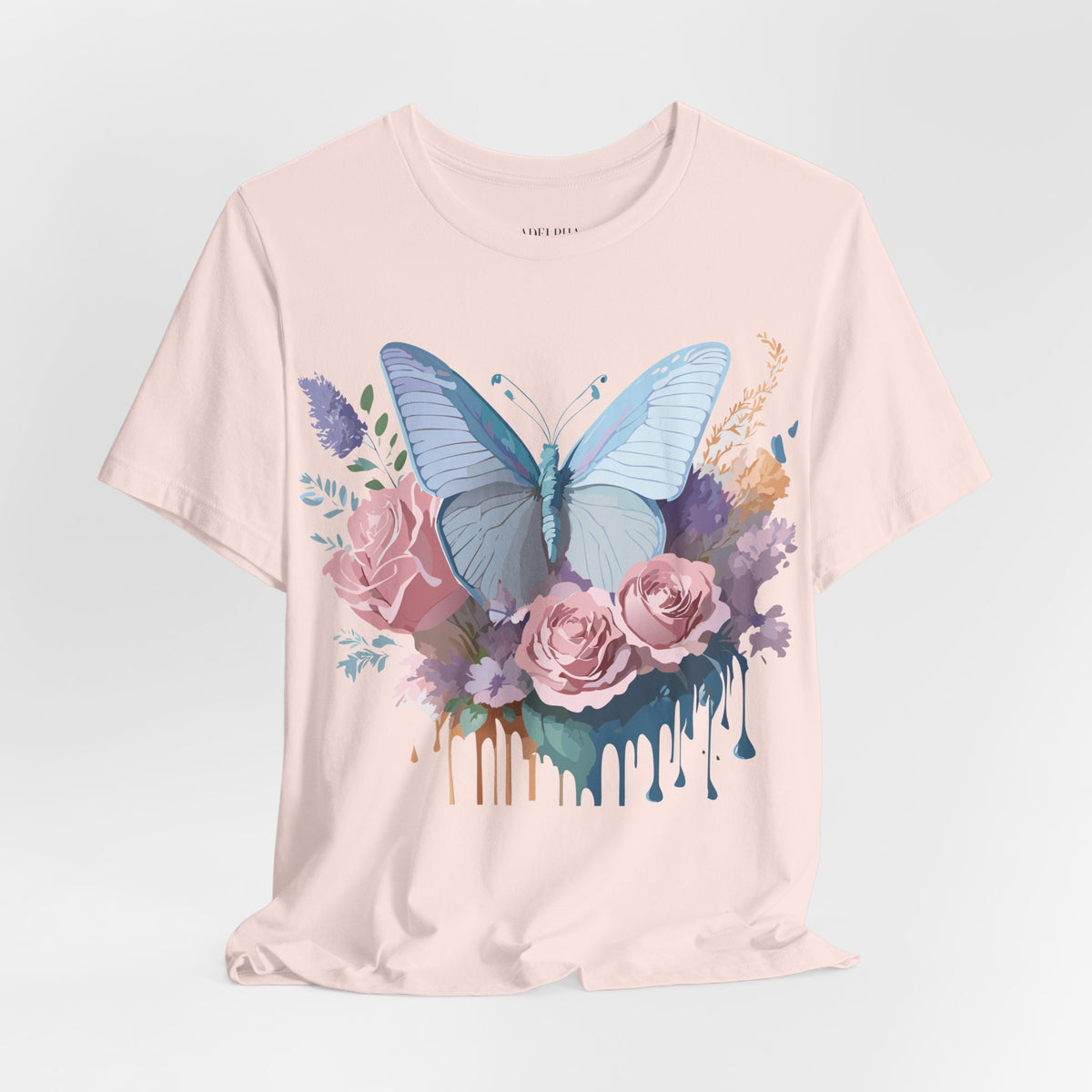 Butterfly Graphic Unisex Cotton Bella+Canvas Tee with Art Design n31