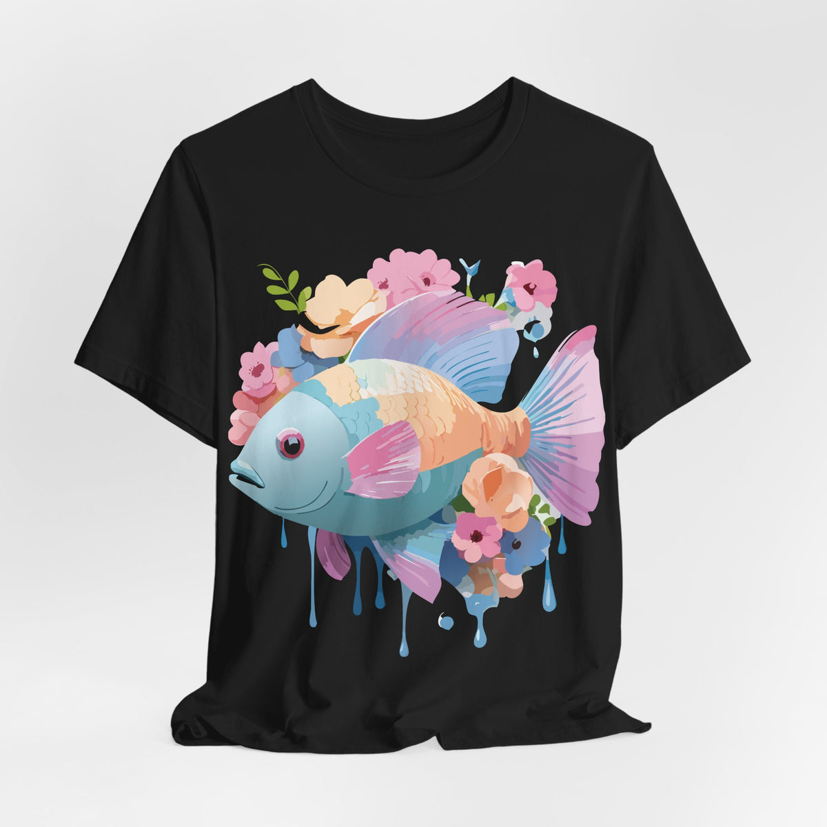 Fish Graphic Design Tee Bella+Canvas Unisex 100 Cotton Tee Shirt a108