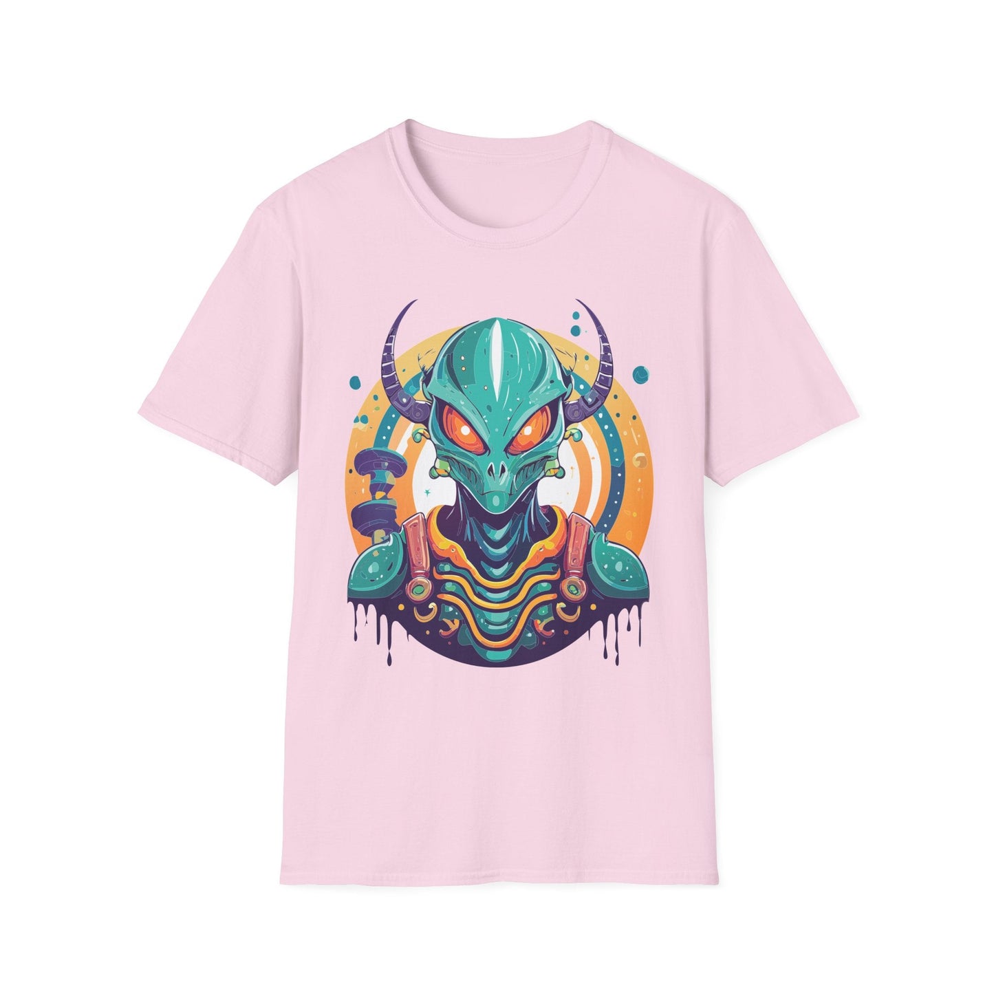 Alien Graphic Unisex Cotton Softstyle UFO Artwork Tee 14