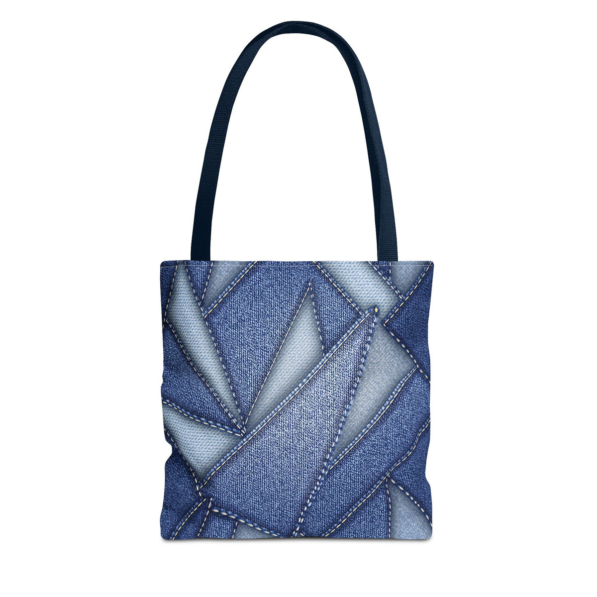 Denim Fabric Imitation Print Unisex Canvas Bag Poly Spun 3 Sizes Tote Bag 111