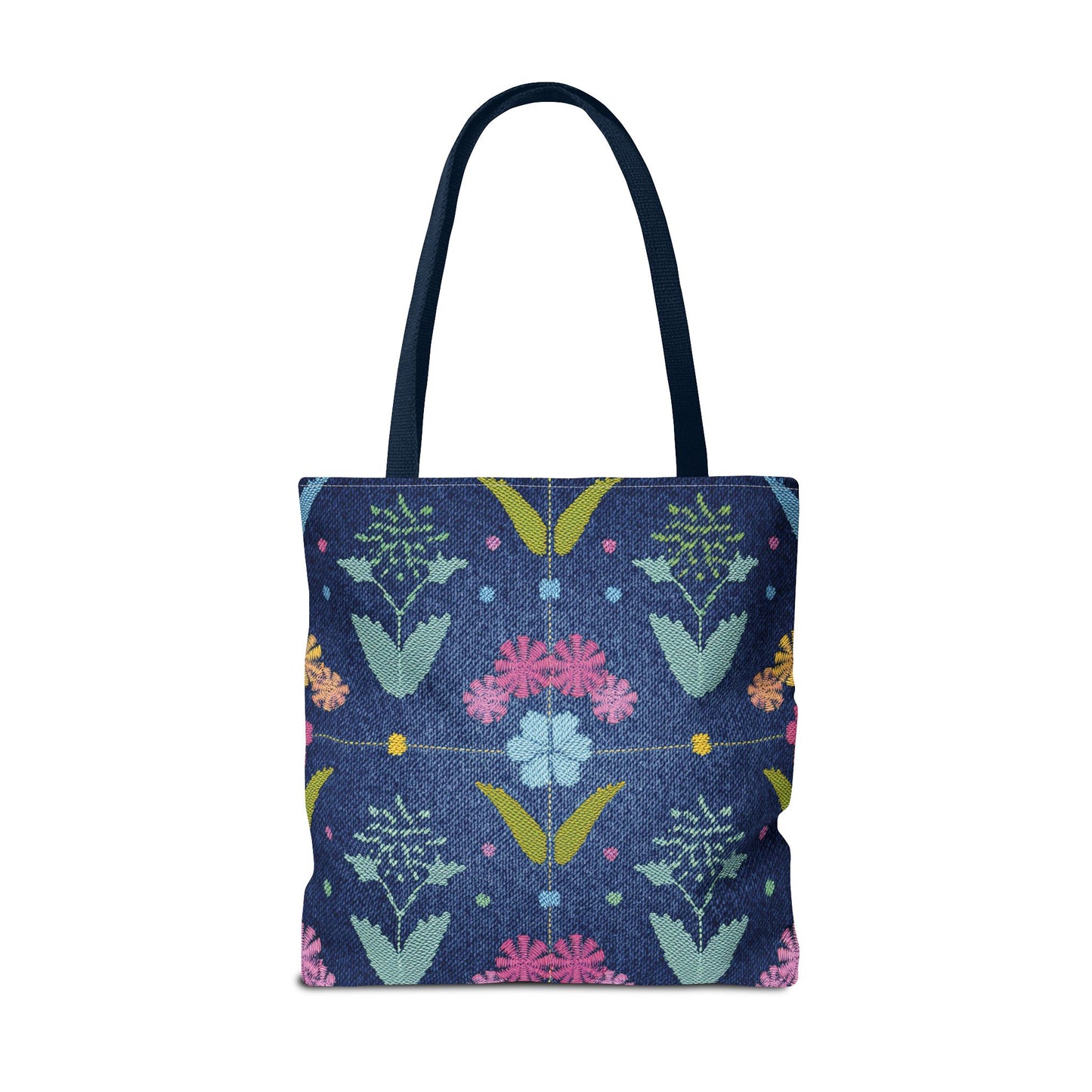 Denim Fabric Imitation Print Unisex Canvas Bag Poly Spun 3 Sizes Tote Bag 127
