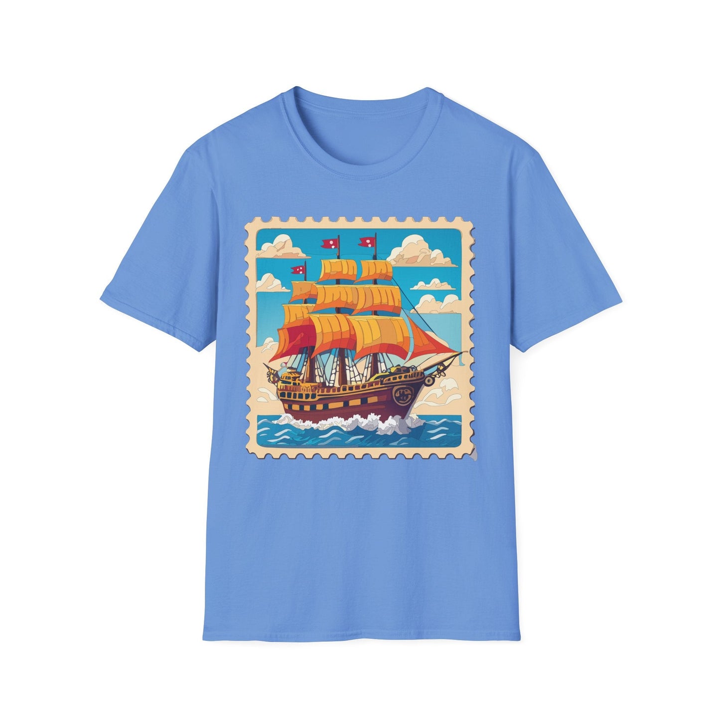 Unisex Softstyle Frigate Ship T Shirt 100 Percent Ring Spun Cotton Gildan 64000 Tee