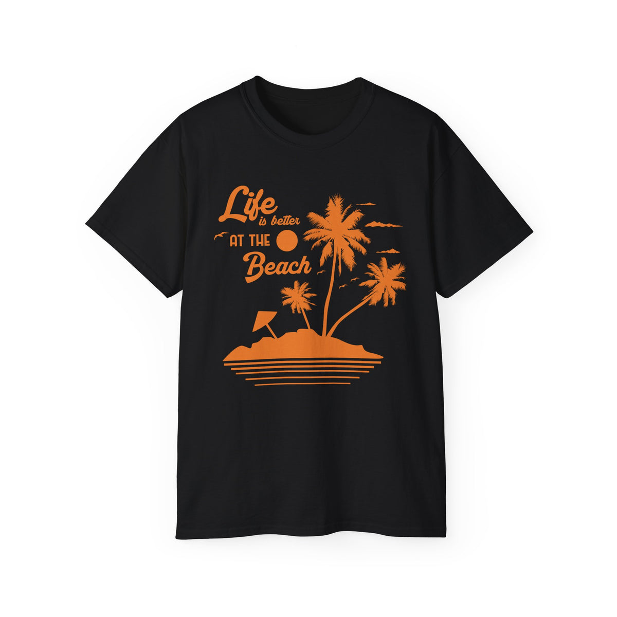 Life is Better at the Beach T-Shirt | Palm Tree Island Graphic Tee