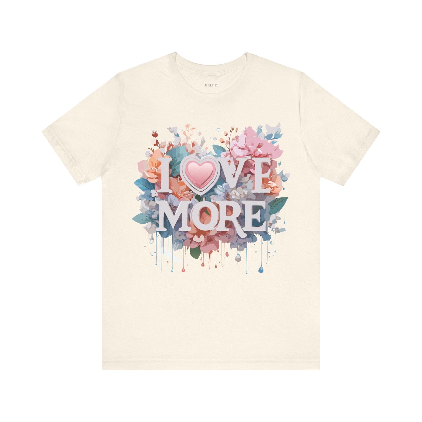 Valentine Day Graphic Unisex 100 Cotton Vintage Artwork with Love and Flower Design Tee 17