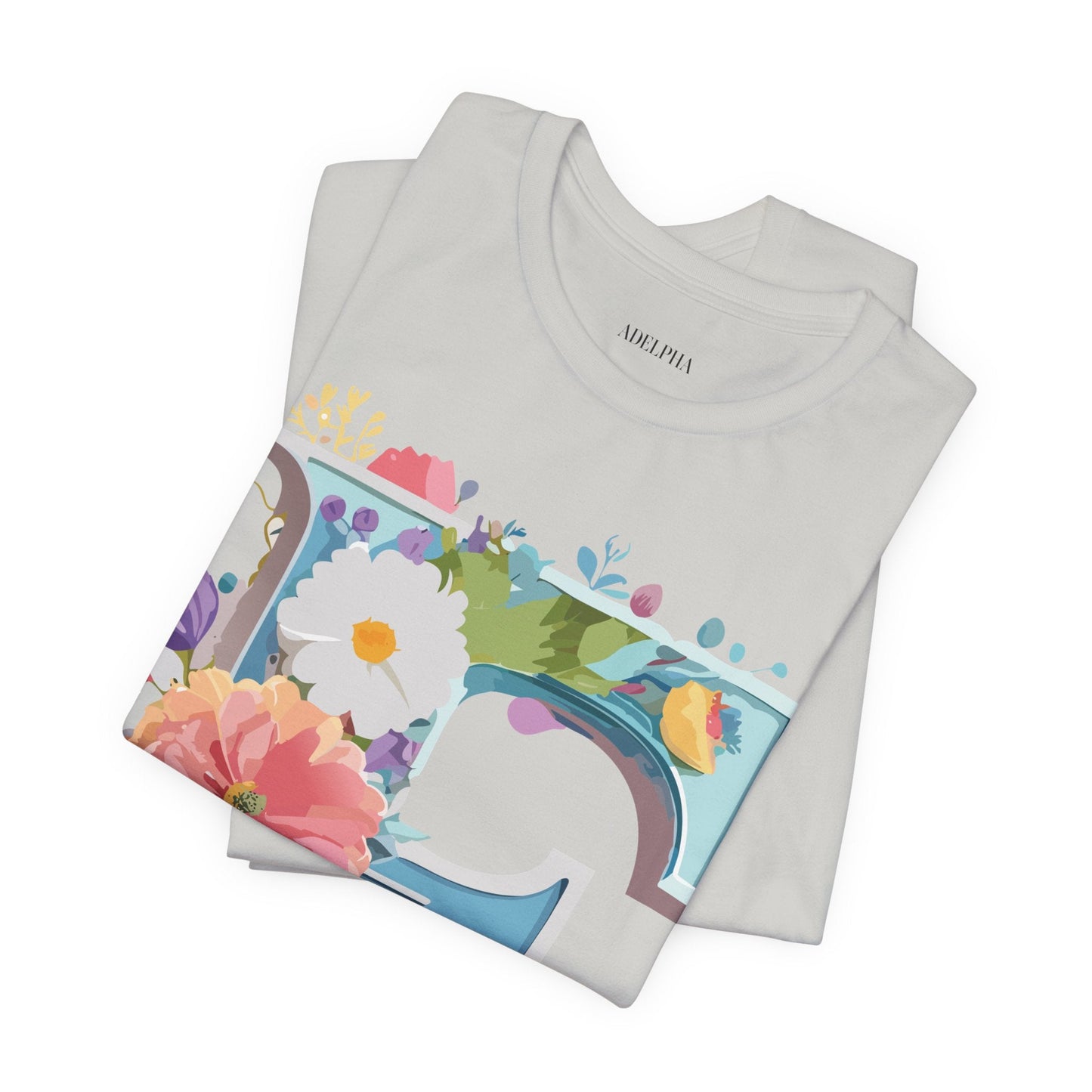 Letter F Shirt Unisex Graphic Tee Vintage Inspired Artwork By Adelpha Short Sleeve