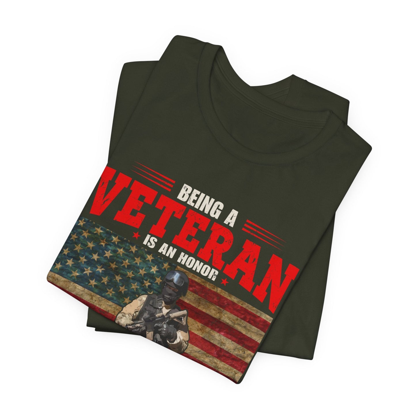 Army Veteran Patriotic Graphic Design Unisex Cotton T-Shirt v34