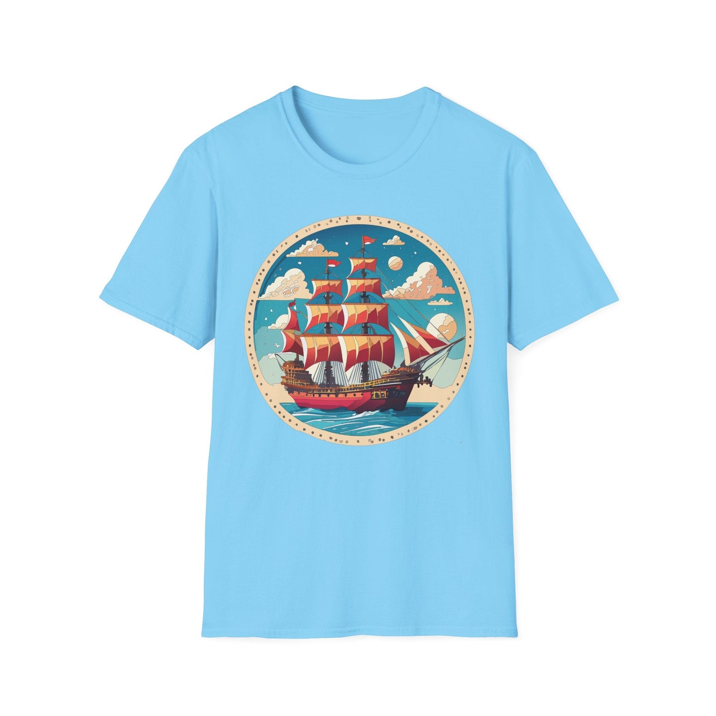 Unisex Ship T Shirts Frigate T Shirts Vessel Tee Shirt Gildan Softstyle 64000 Premium Cotton