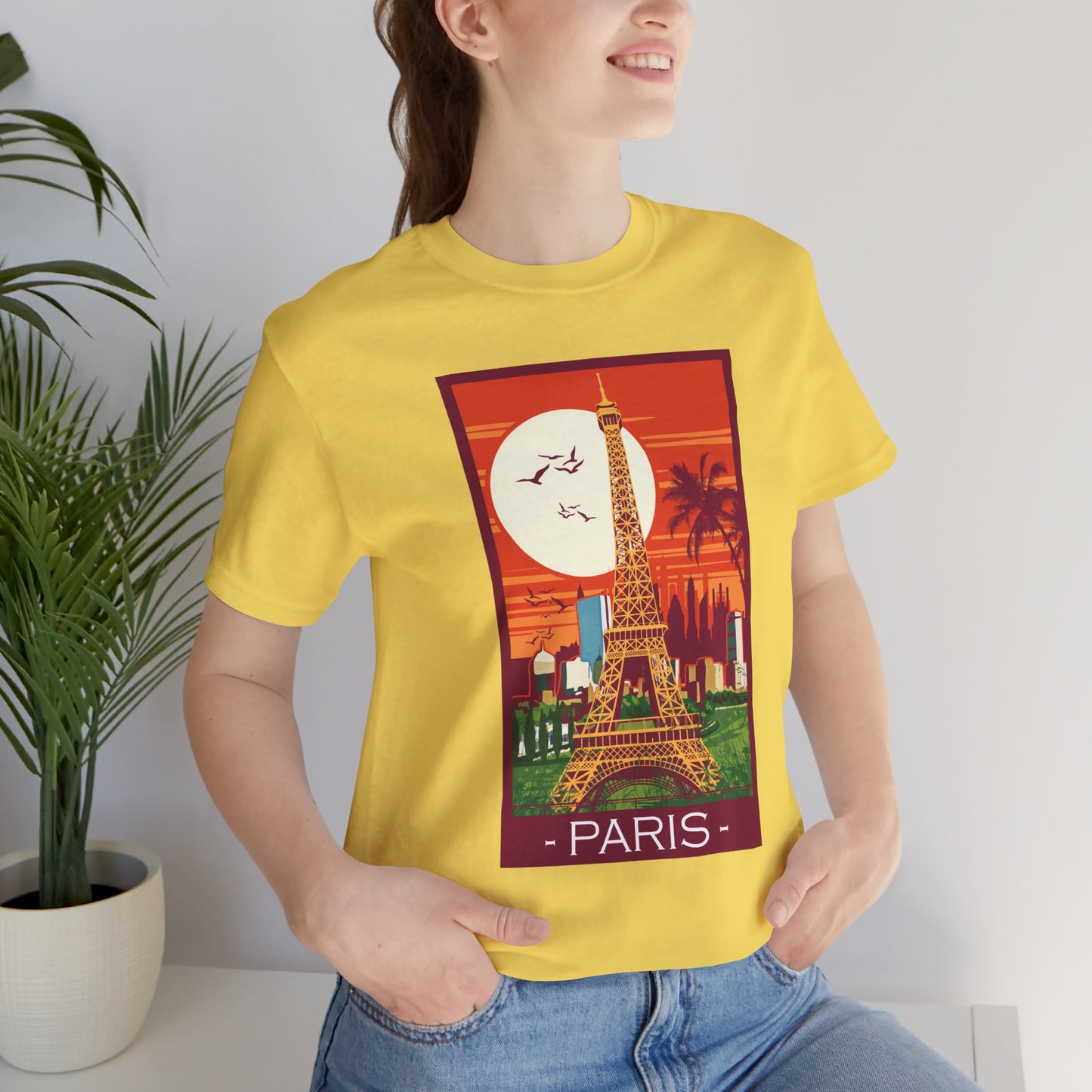 Retro Poster Paris Graphic Design Tee, Paris Shirt, Vintage Tees, Art Design T-Shirt, Graphic Tee, Retro Art Shirts