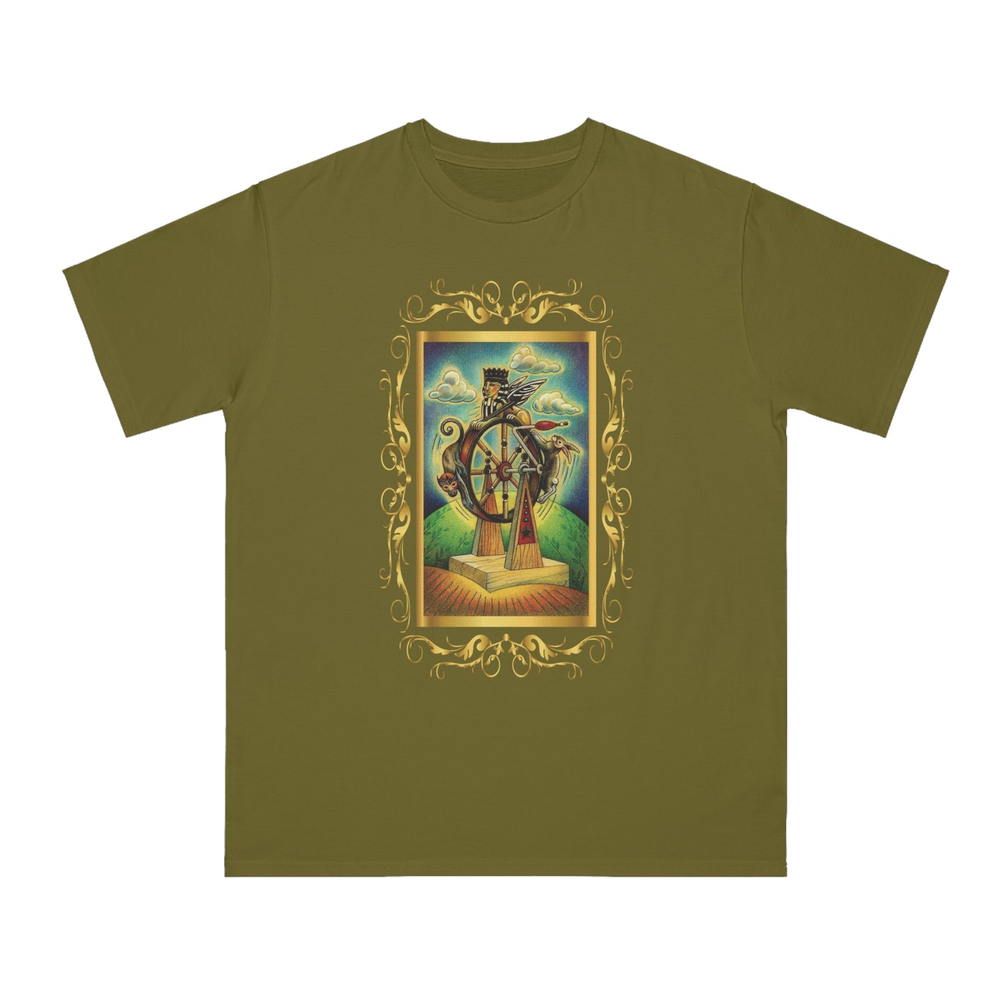 Organic Unisex Cotton T-Shirt with Tarot Cards