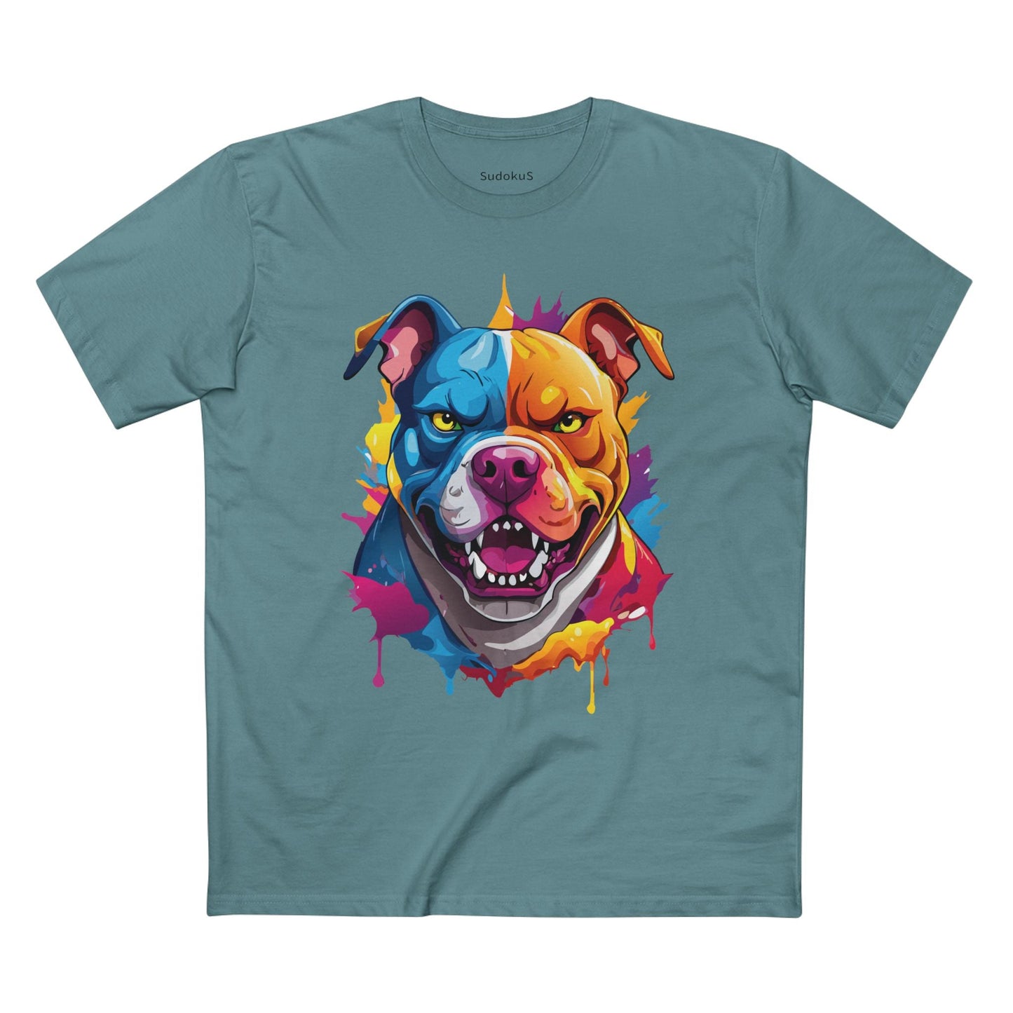 Dog Graphic Unisex 100 Cotton Staple Tee with Animal Design Artwork 37