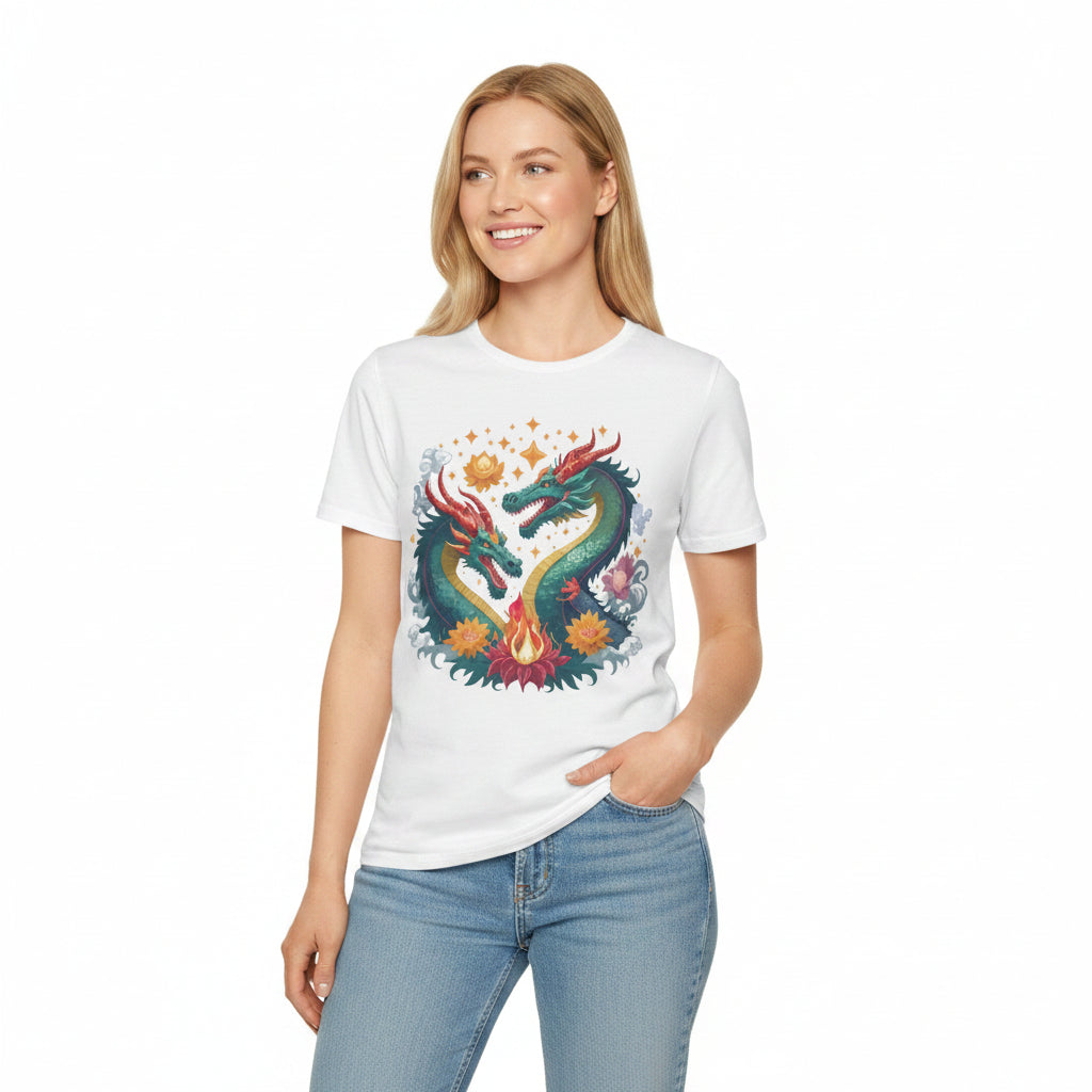 Dragon Graphic Unisex 100 Cotton Tee with Animal Artwork Design 2
