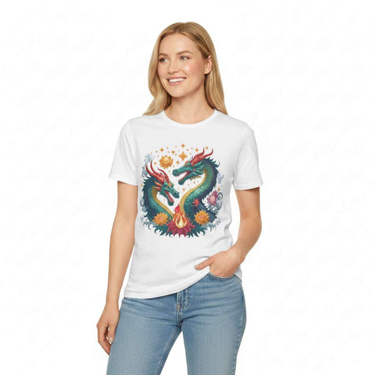 Dragon Graphic Unisex 100 Cotton Tee with Animal Artwork Design 2
