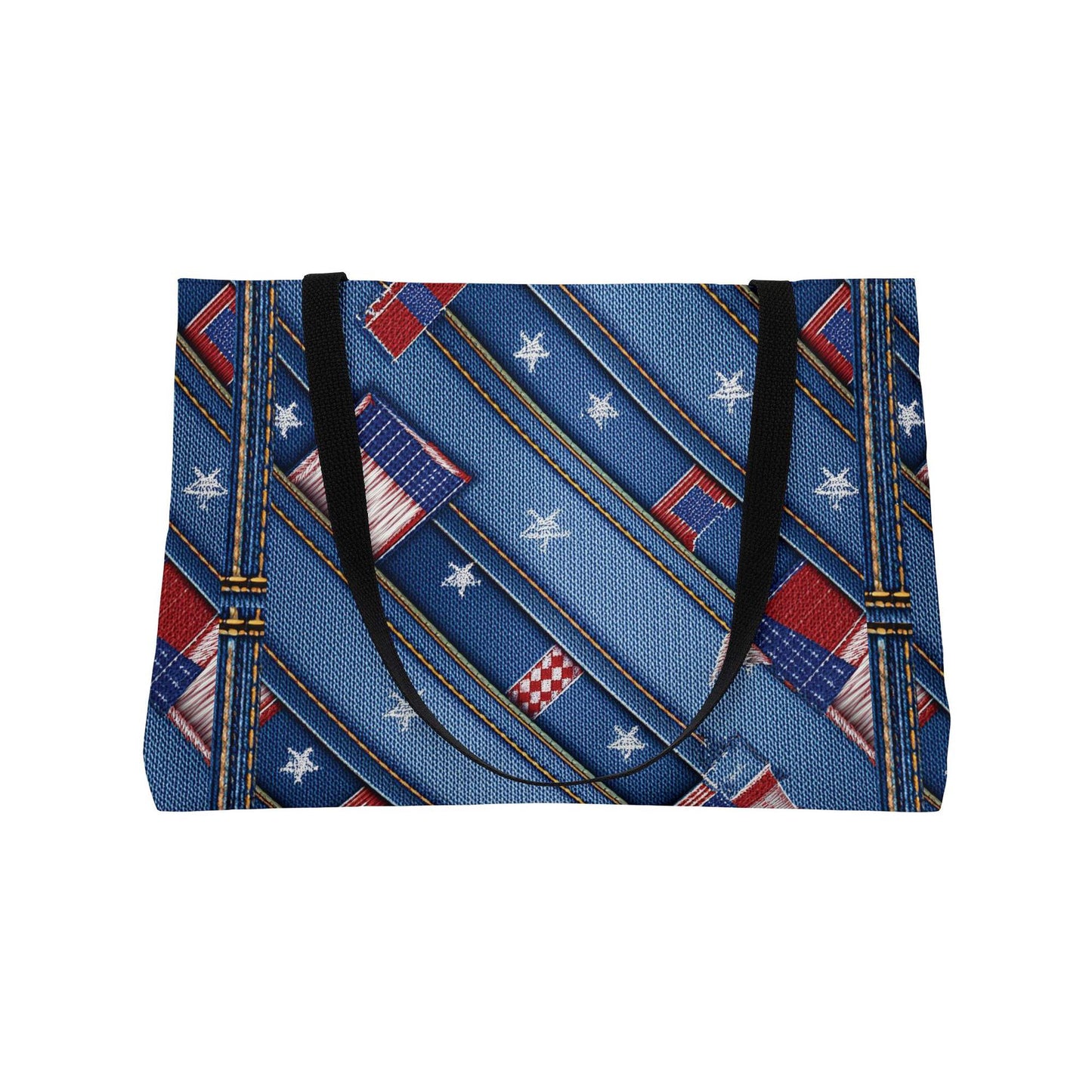 4th of July Denim Color Imitation Print Unisex  Yoga Bag  Spun Poly 24x13 Canvas Bag 69