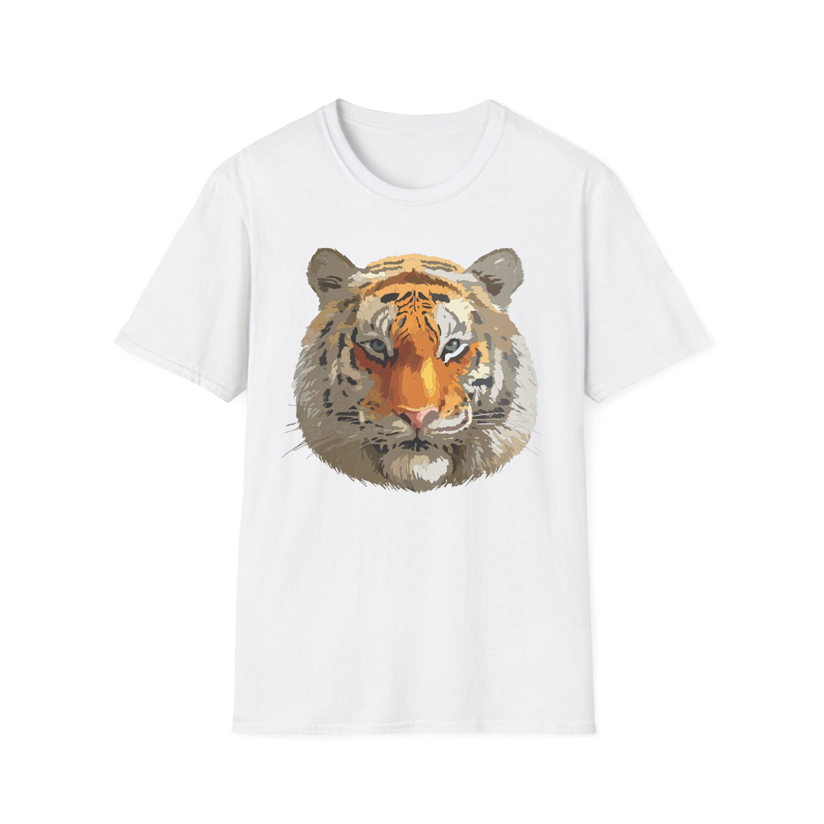 Tiger Face T-Shirt | Realistic Orange Bengal Illustration