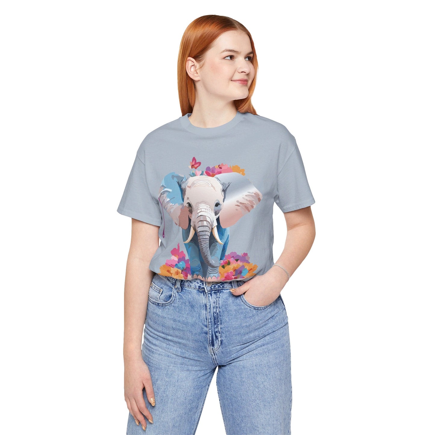 Elephant Graphic Unisex 100 Cotton Jersey Vintage Art Design Tee 5