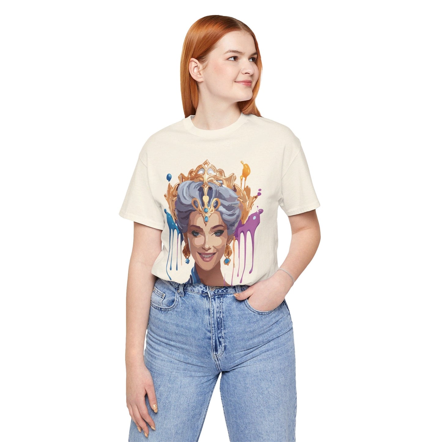 Queen Graphic Tee Unisex Jersey Short Sleeve Adelpha Art Design Vintage Inspired