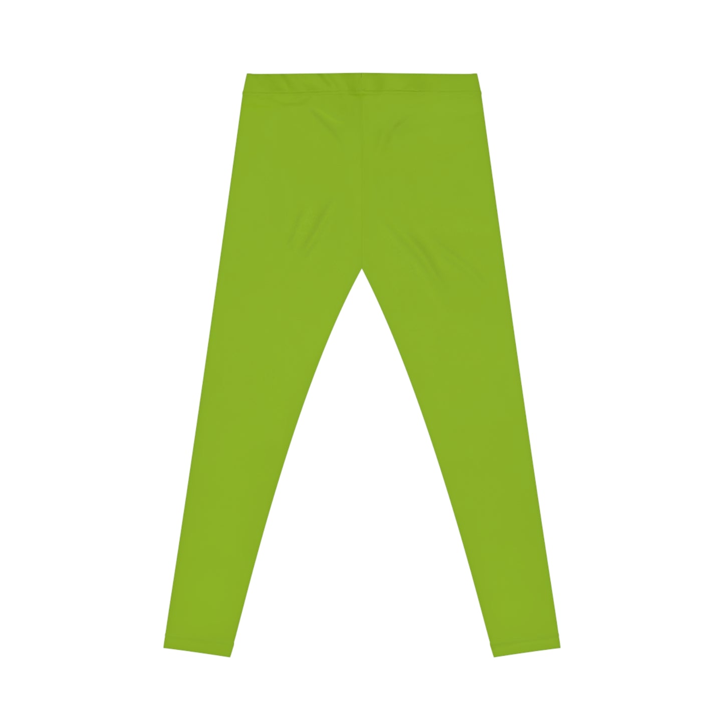 Lime Moss Color Women's Poly-Span Casual Leggings XS-2XL