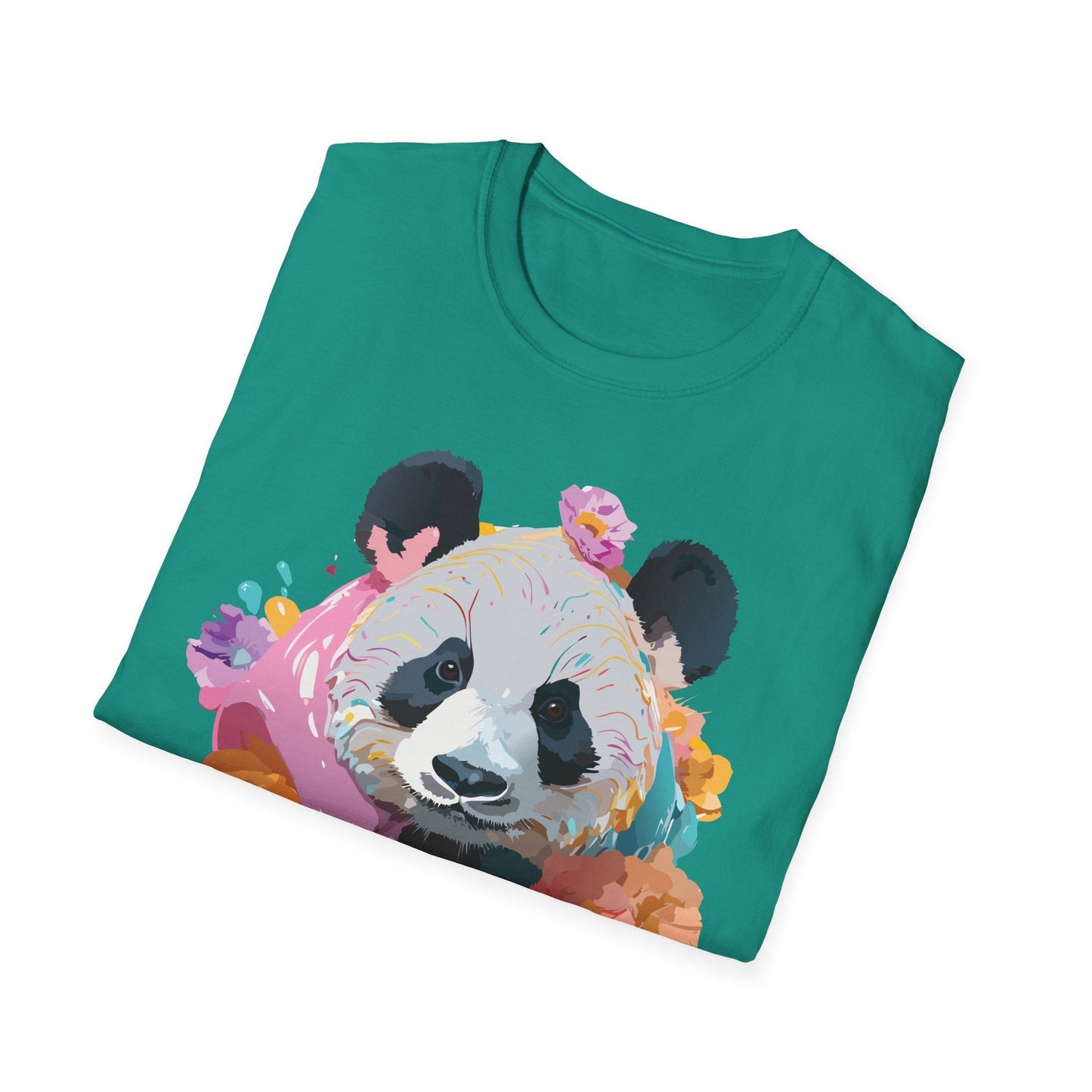 Gildan Softstyle Panda Shirt Unisex T Shirt With Panda Animal Design 100 Percent Cotton Tee