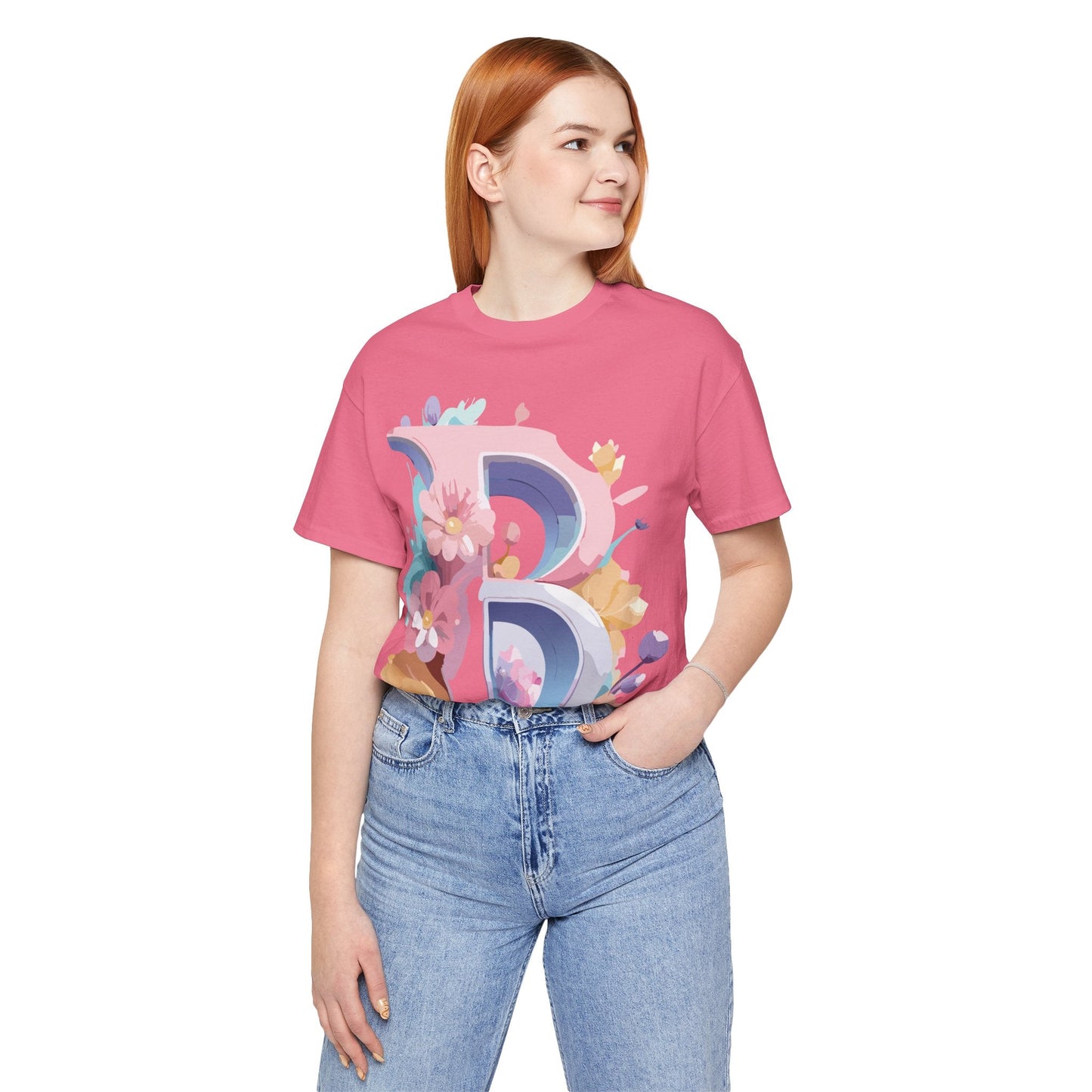 Letter B Shirt Unisex Graphic Tee By Adelpha With Vintage Inspired Artwork Short Sleeve