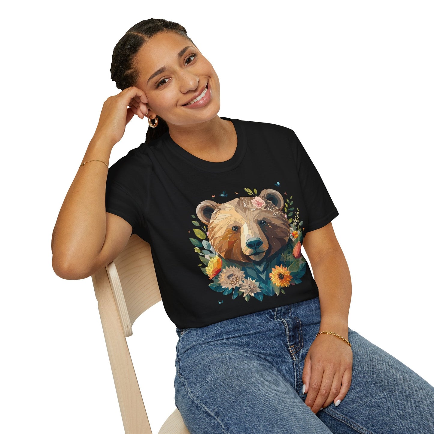 Bear T Shirt Unisex Teddy Bear Tee Gildan Softstyle 64000 100 Percent Ring Spun Cotton