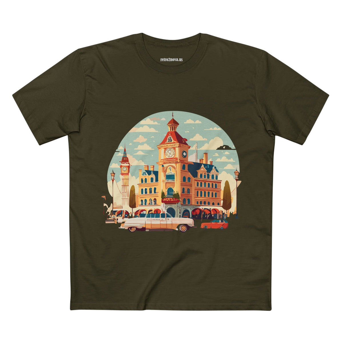 Retro Car Vintage Graphic Tee Staple Unisex 100 Cotton Tee Shirt - RC-3