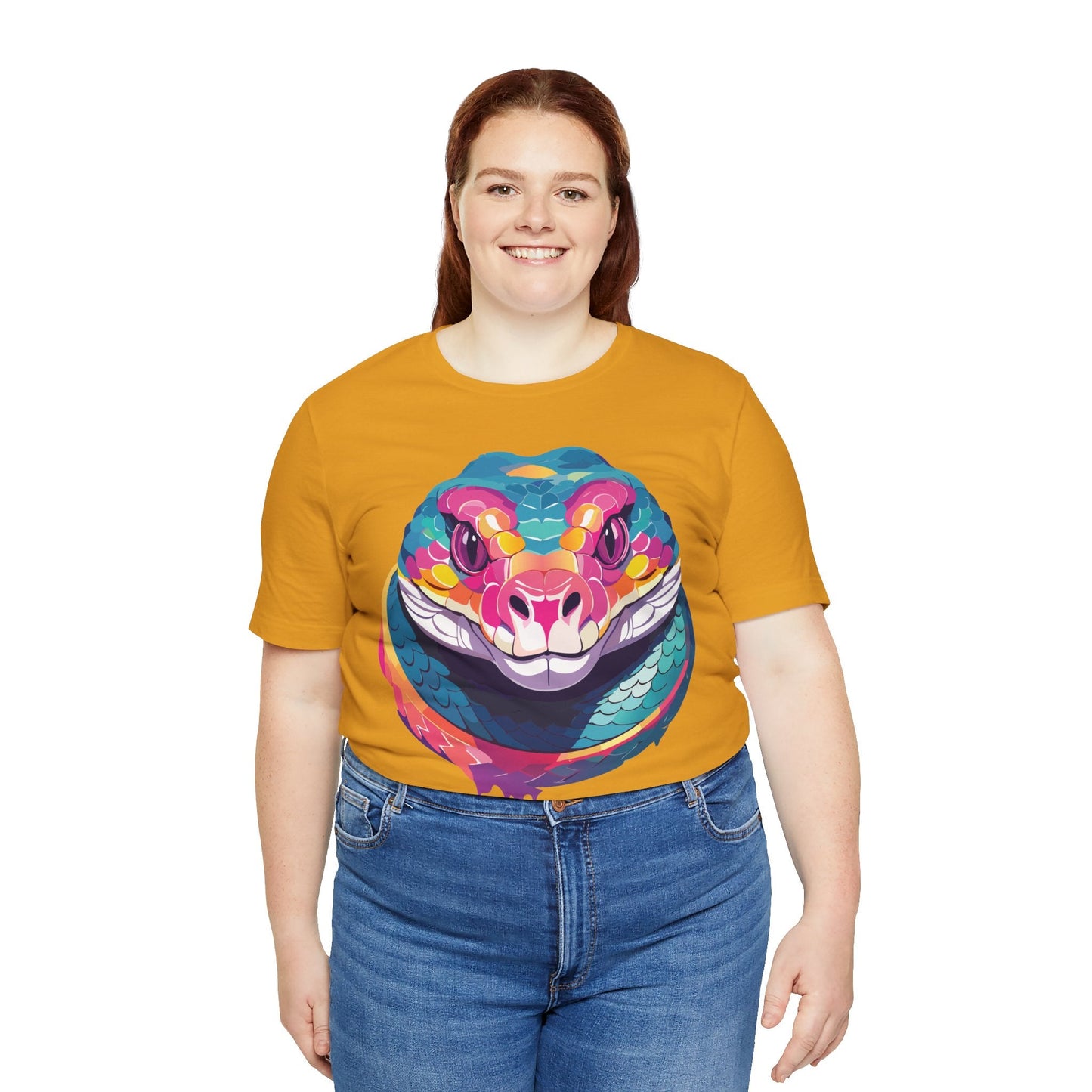 Unisex Animal Tee Shirt With Art Design, Wild Animals Short Sleeve Graphic Tee For Everyday Wear