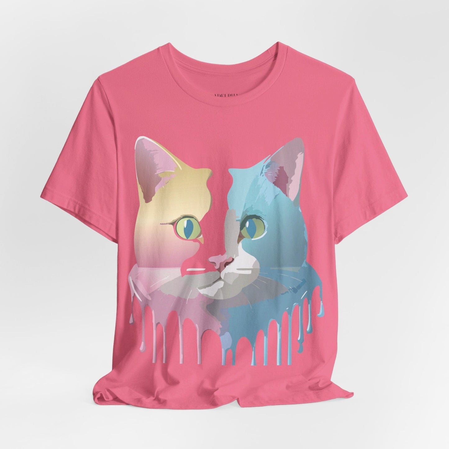 Cat Graphic Tee Unisex Short Sleeve Shirt Vintage Style Adelpha