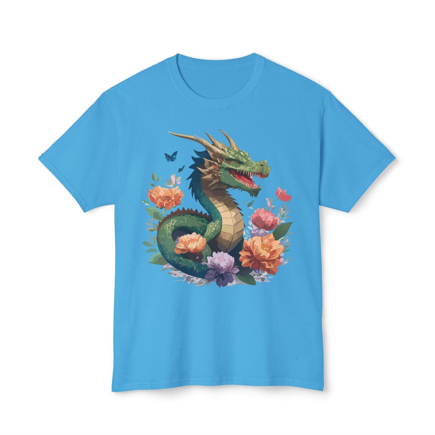 Dragon T Shirt With Art Print HD Cotton Unisex Tee Vintage Dragon Design