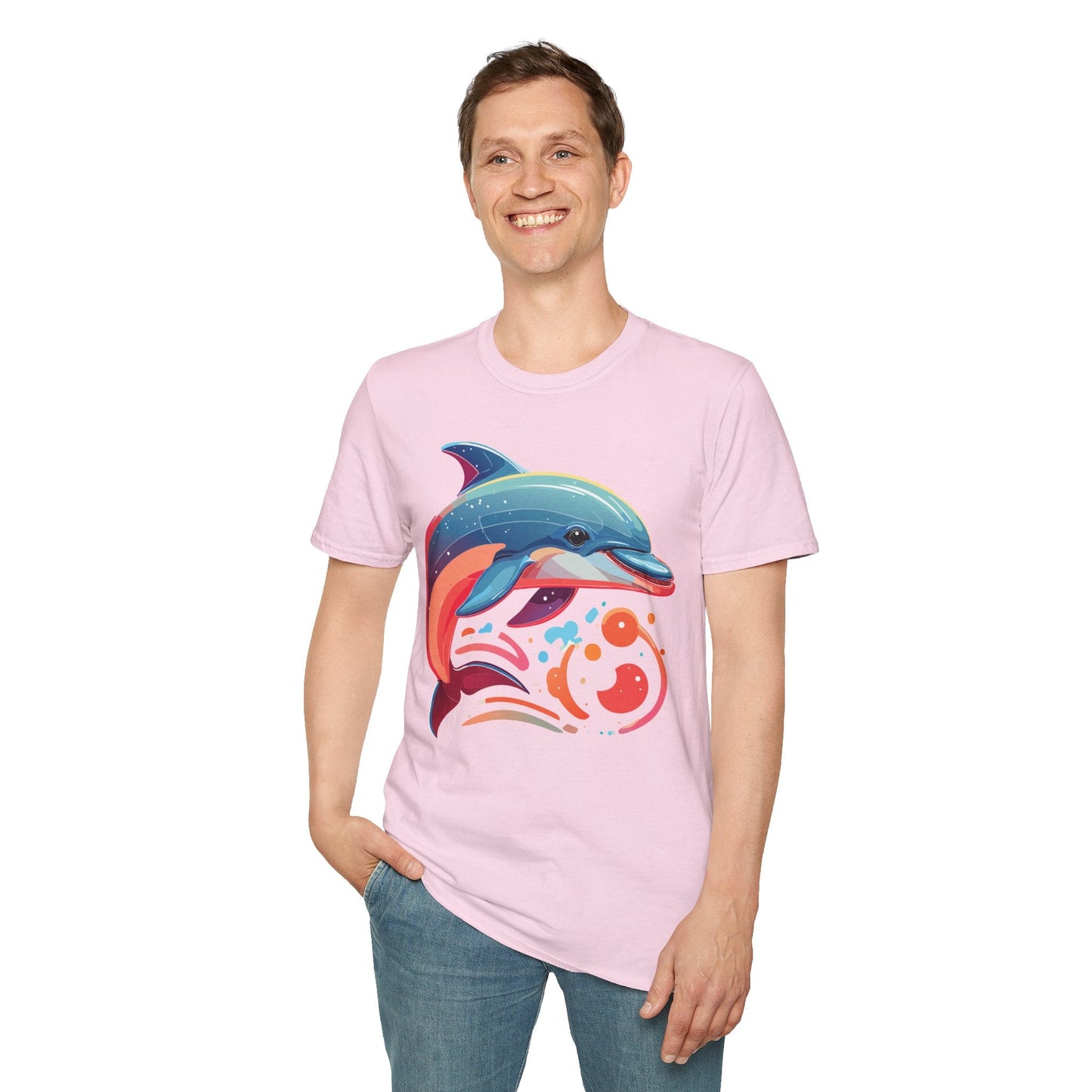 Gildan Softstyle Dolphin Shirt Unisex Short Sleeve Tee 100 Percent Ring Spun Cotton Comfortable Wear