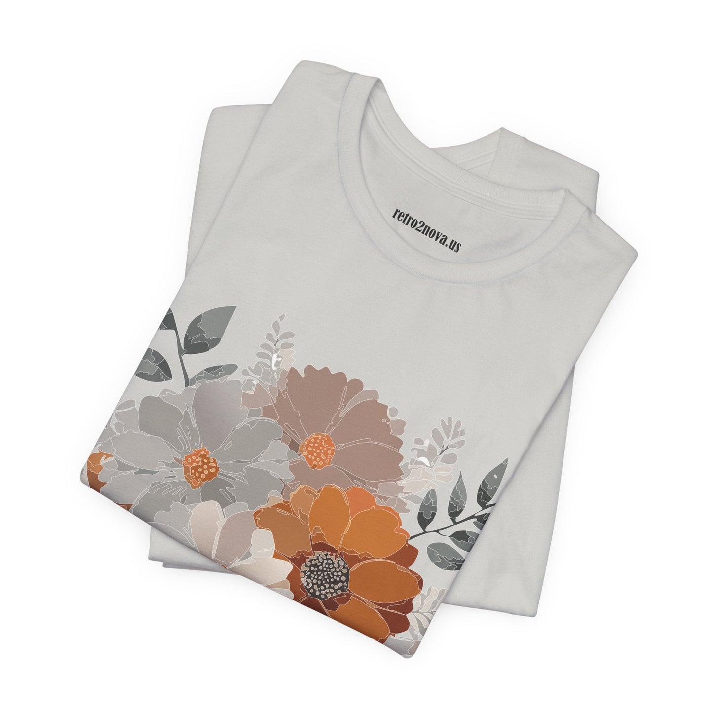Flowers Shirt Floral Shirt Unisex Tee Lightweight Jersey Short Sleeve Floral Print Free Shipping