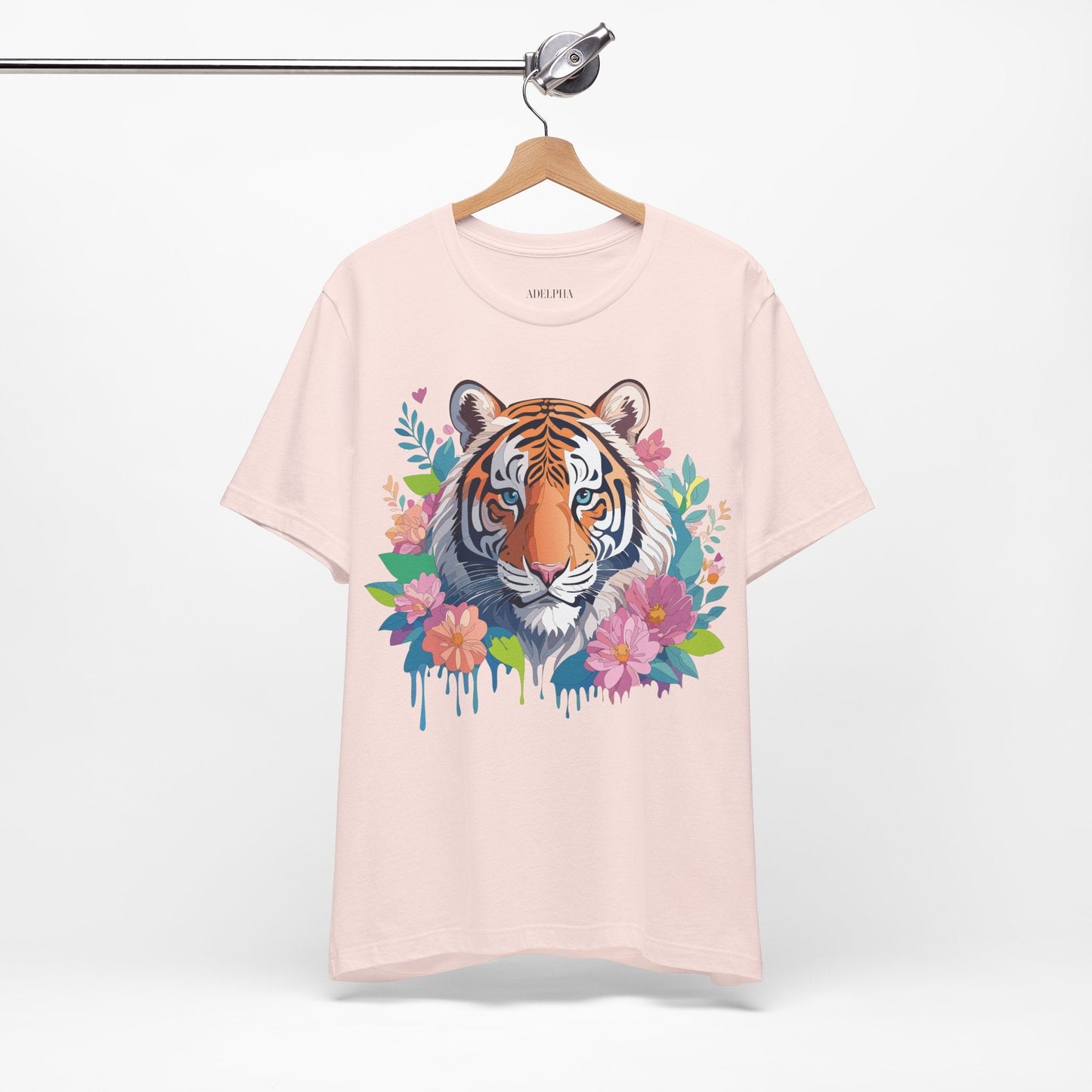 Tiger Graphic Unisex 100 Cotton Vintage Art with Animal Tee 2