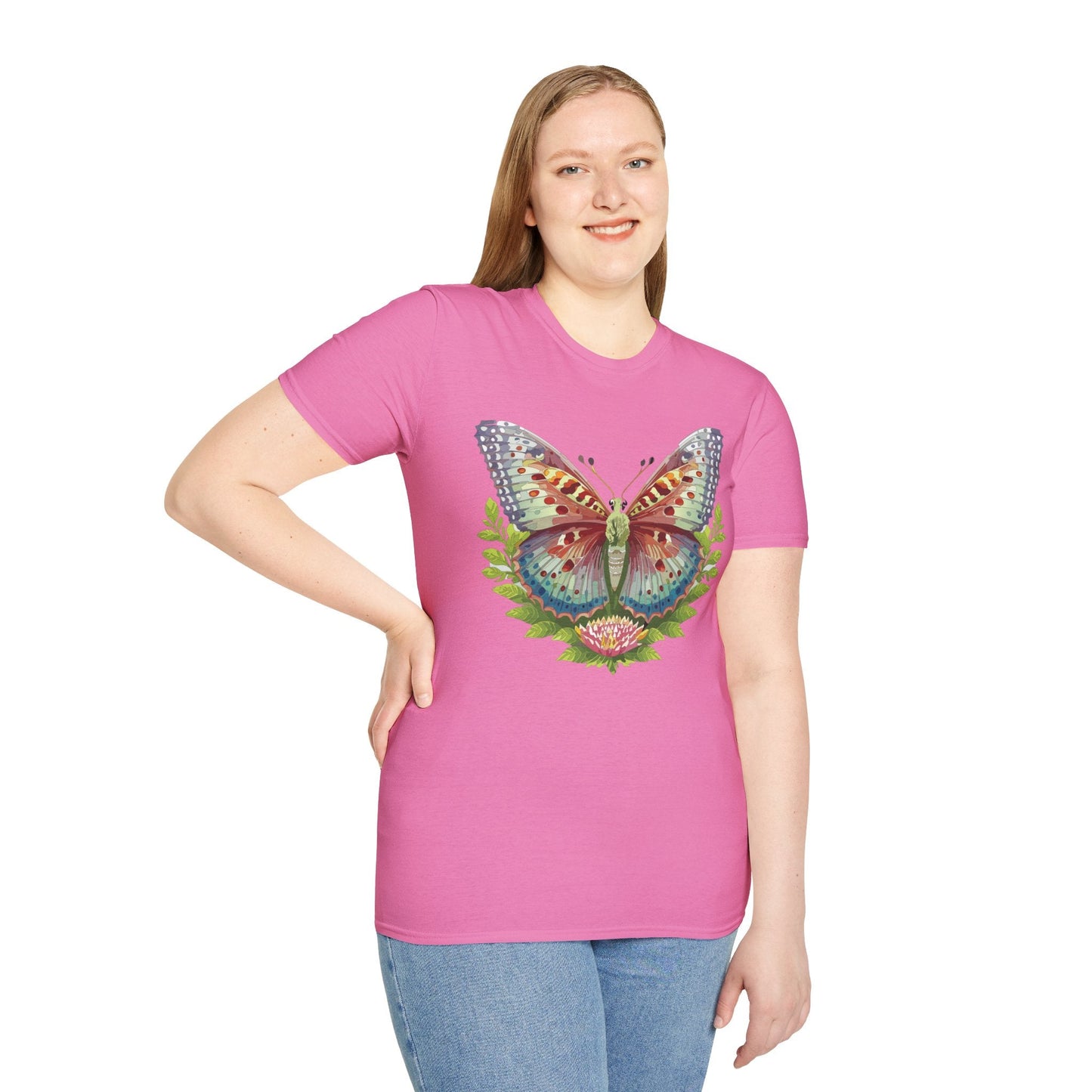 Butterfly Shirt Unisex T Shirt Gildan Softstyle 64000 Breathable Ring Spun Cotton Monarch Tee