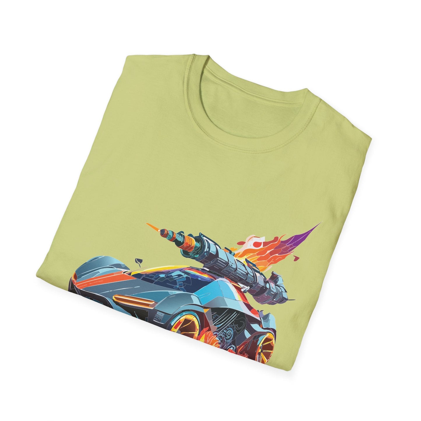 Car Graphic Unisex Cotto Softstyle Art Design with Hot Wheels Artwork Tee 5