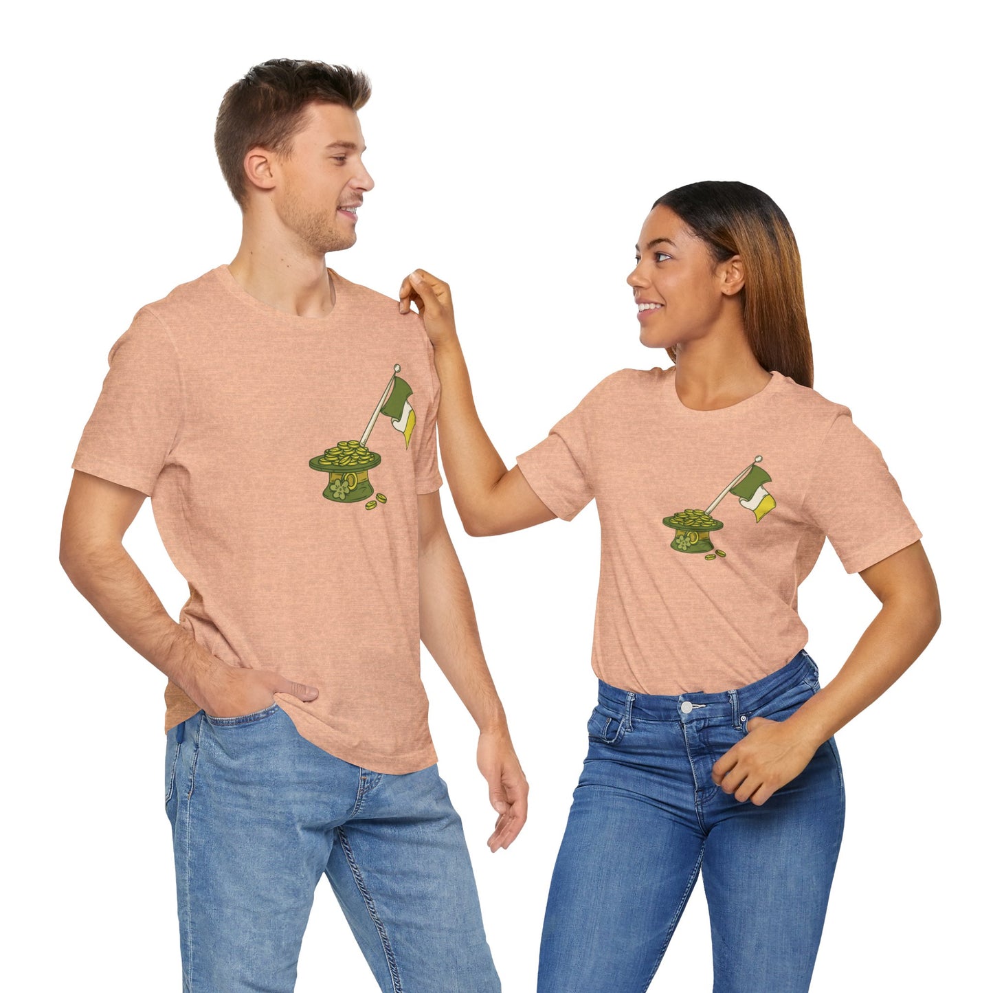 Unisex Cotton Tee Shirt with Lucky Prints