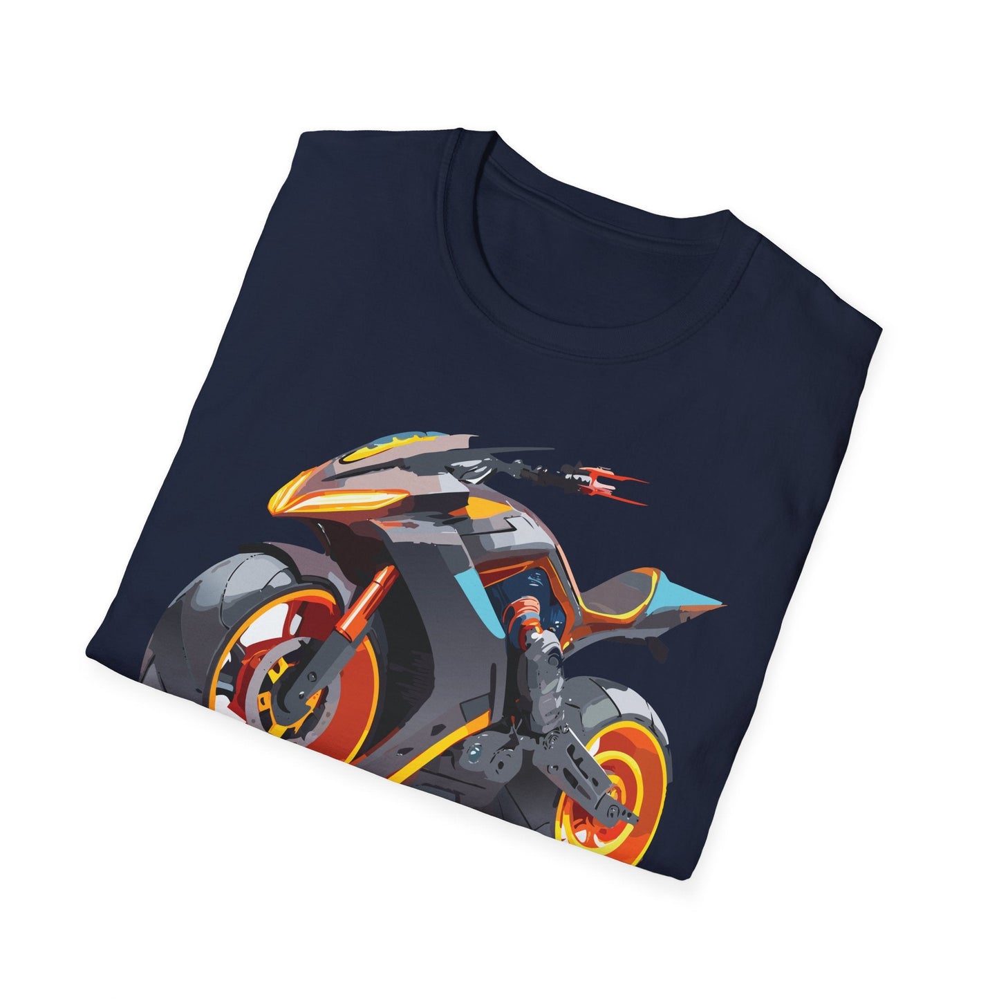 Unisex Bike T Shirt With Motorcycle Graphic MTB Tee Cotton Softstyle Comfort For Riders
