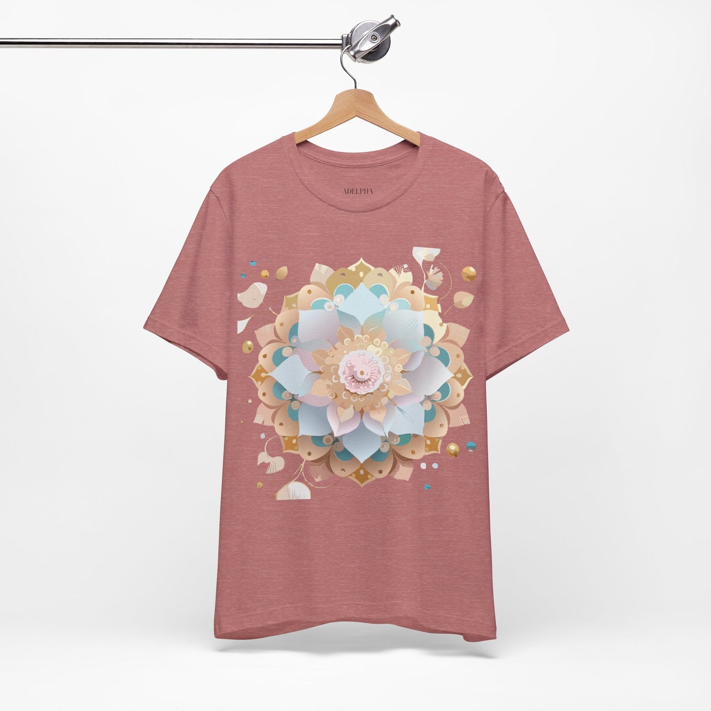 Mandala Graphic Unisex 100 Cotton Vintage Floral Artwork Tee 9