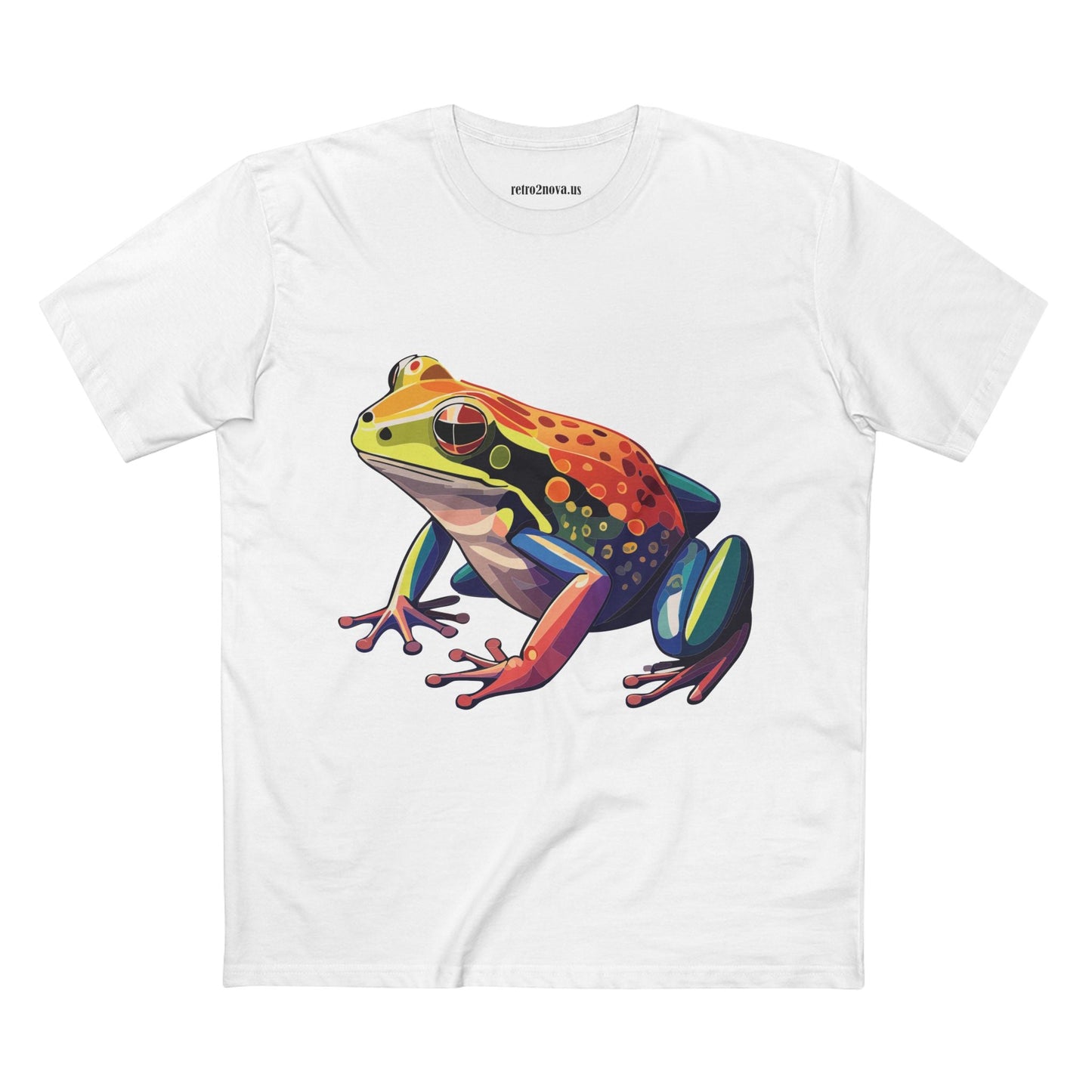 Unisex Premium Cotton Tee Frog Animal Shirt Original Art Design Retro2Nova Art Collection Exclusives
