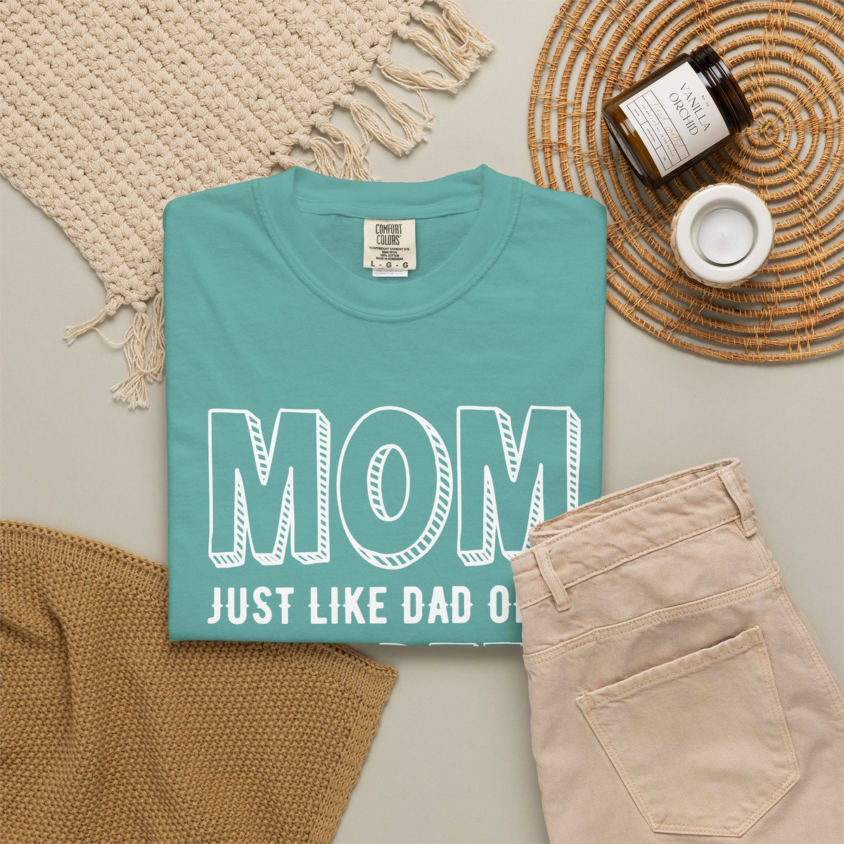 Mom T-shirt Mother's Day Mama Tee Unisex Comfort Colors Garment-Dyed Cotton h35