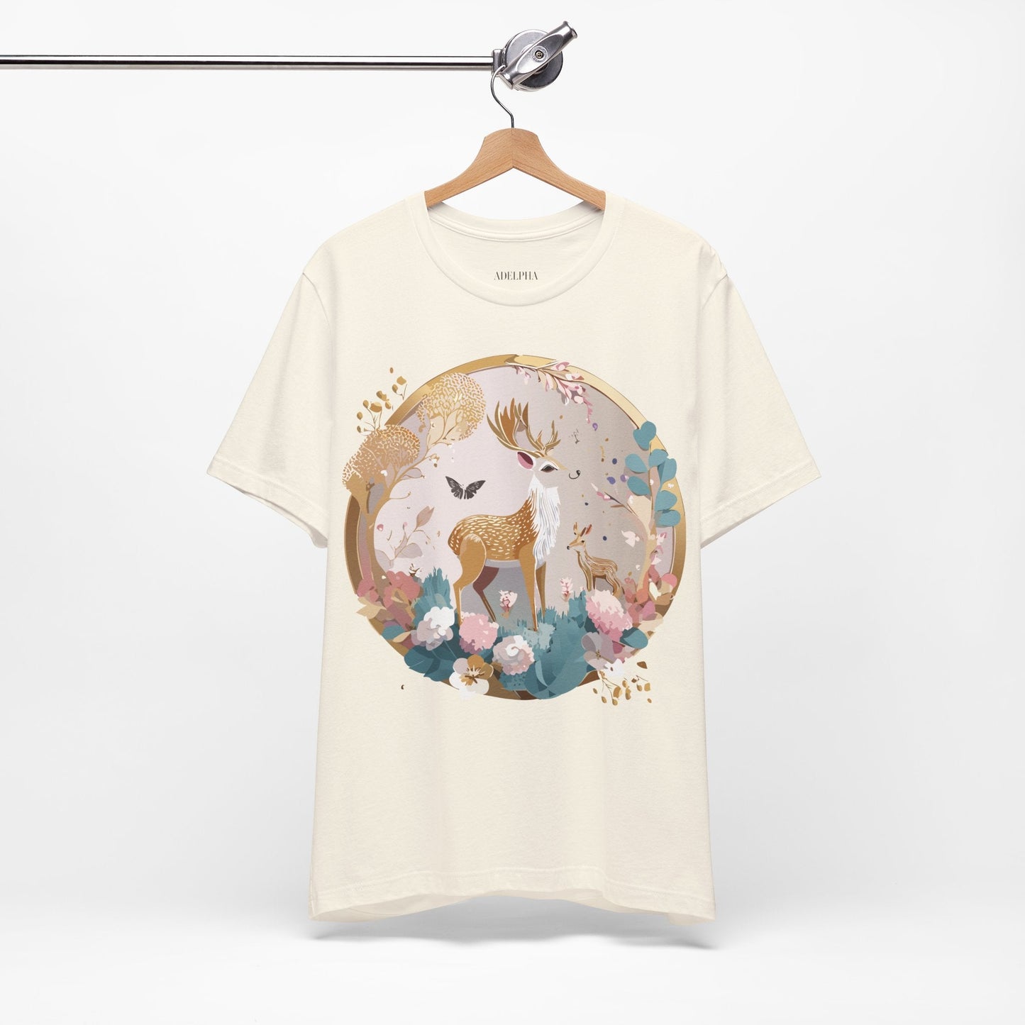Medallion Graphic Unisex 100 Cotton Vintage Animal Medal Artwork Tee 13