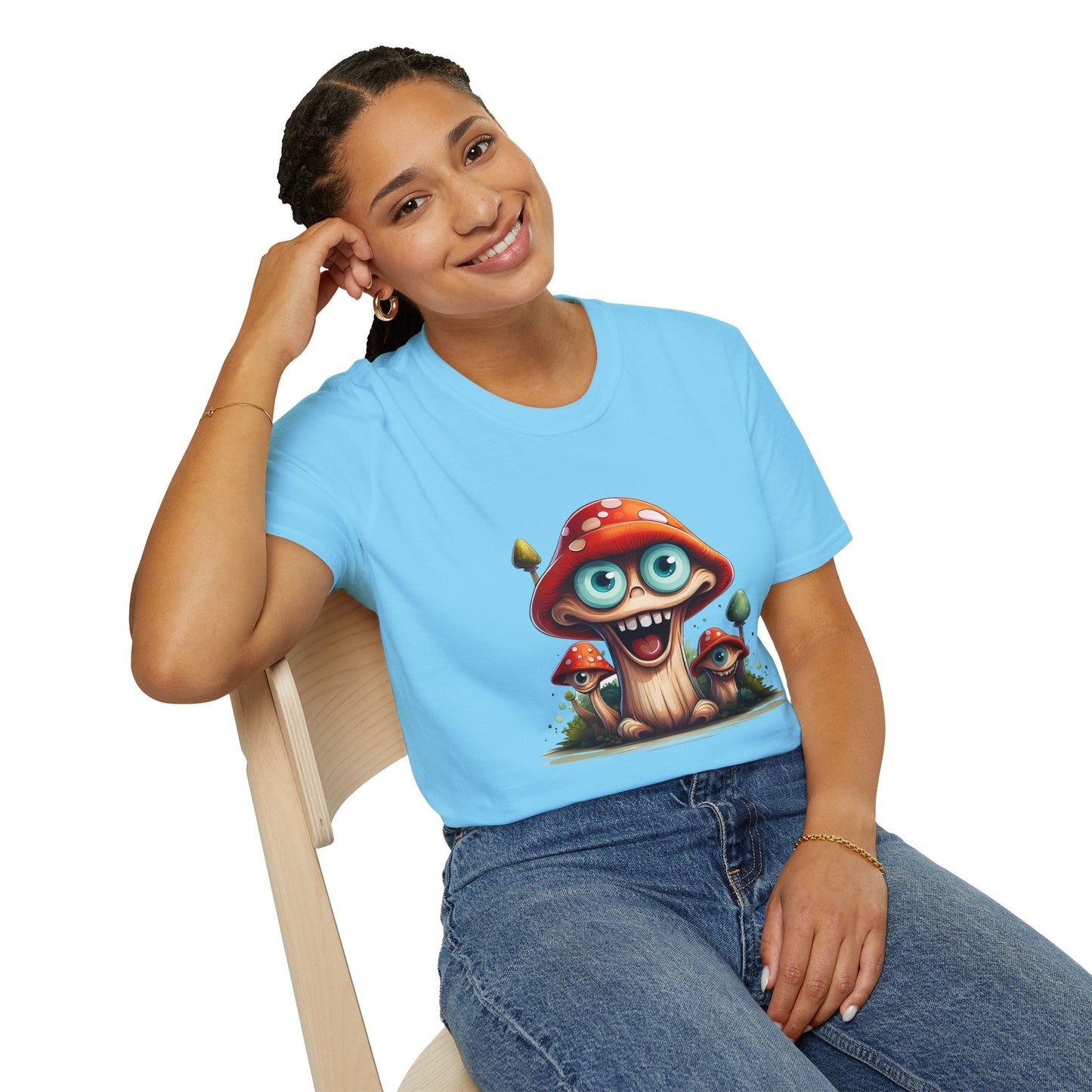 Mashroom Tee Shirt Unisex Funny Mushroom Design Softstyle Tee One Hundred Percent Ring Spun Cotton