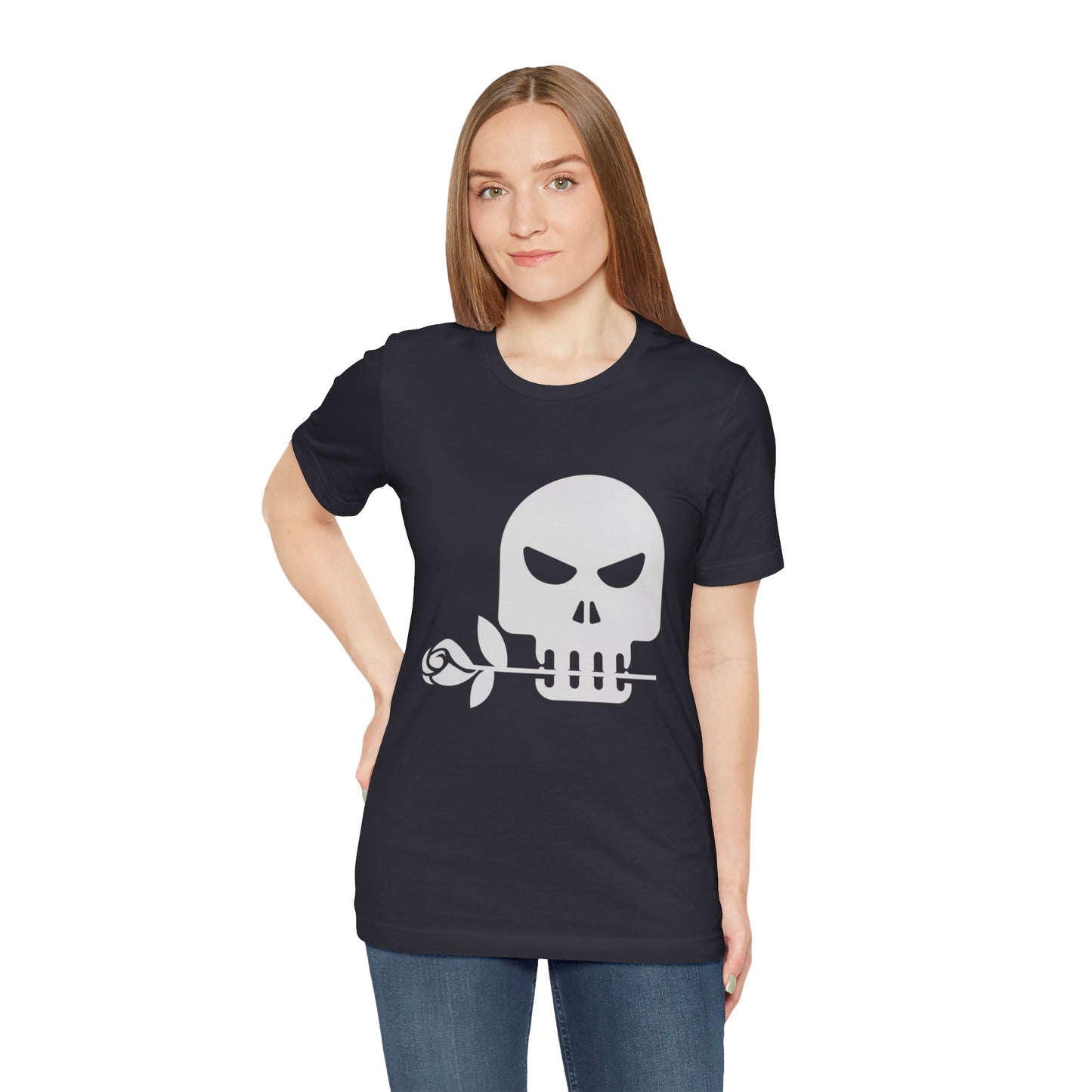 Unisex Cotton Tee Shirt with Skull