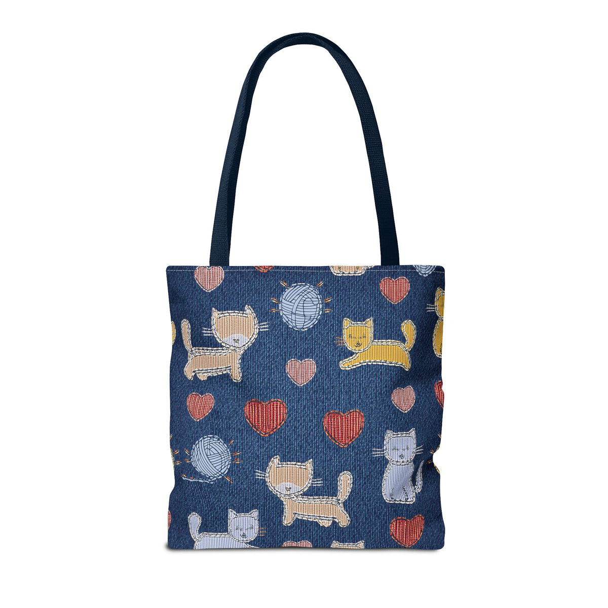 Love Day Graphic Design Denim Fabric Imitation Print Unisex Canvas Bag POLY 3 Sizes Tote Bag 201-8