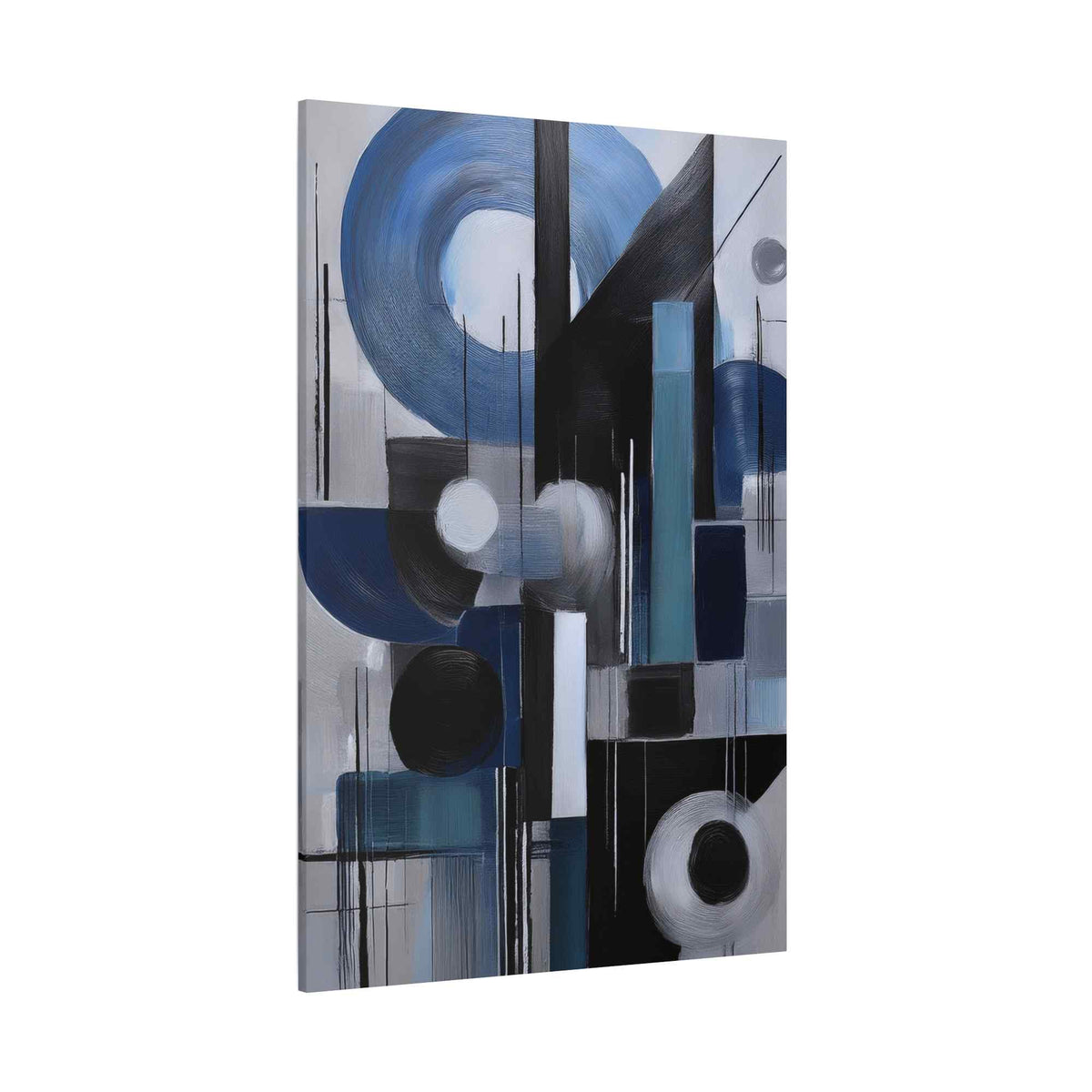 Blue Abstract Painting Print Canvas 20x24,20x30,24x30, 24x32,24x36,30x40, 32x48,36x48,40x60 Pine-Wood Inner Frame ABS-28
