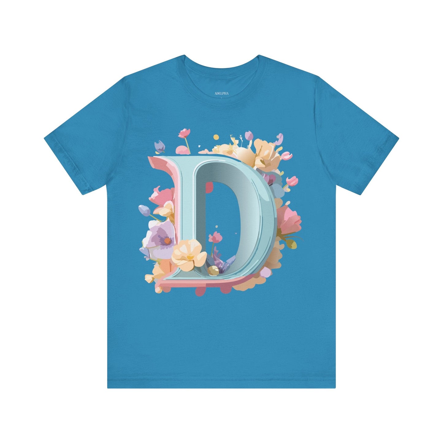 Letter D Graphic Tee Unisex Jersey Short Sleeve By Adelpha Vintage Inspired Artwork